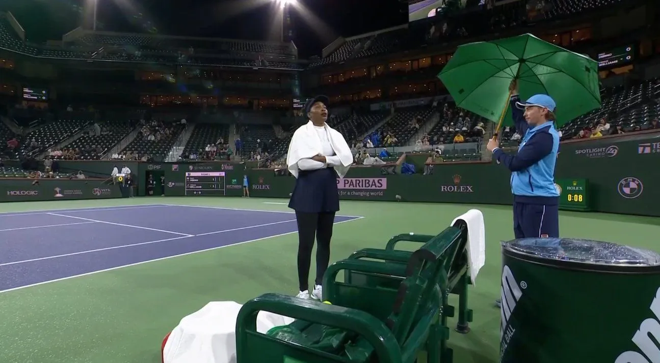 Play cancelled for the day at 2024 Indian Wells Open due to rain as Venus Williams and Caroline Wozniacki openers halted