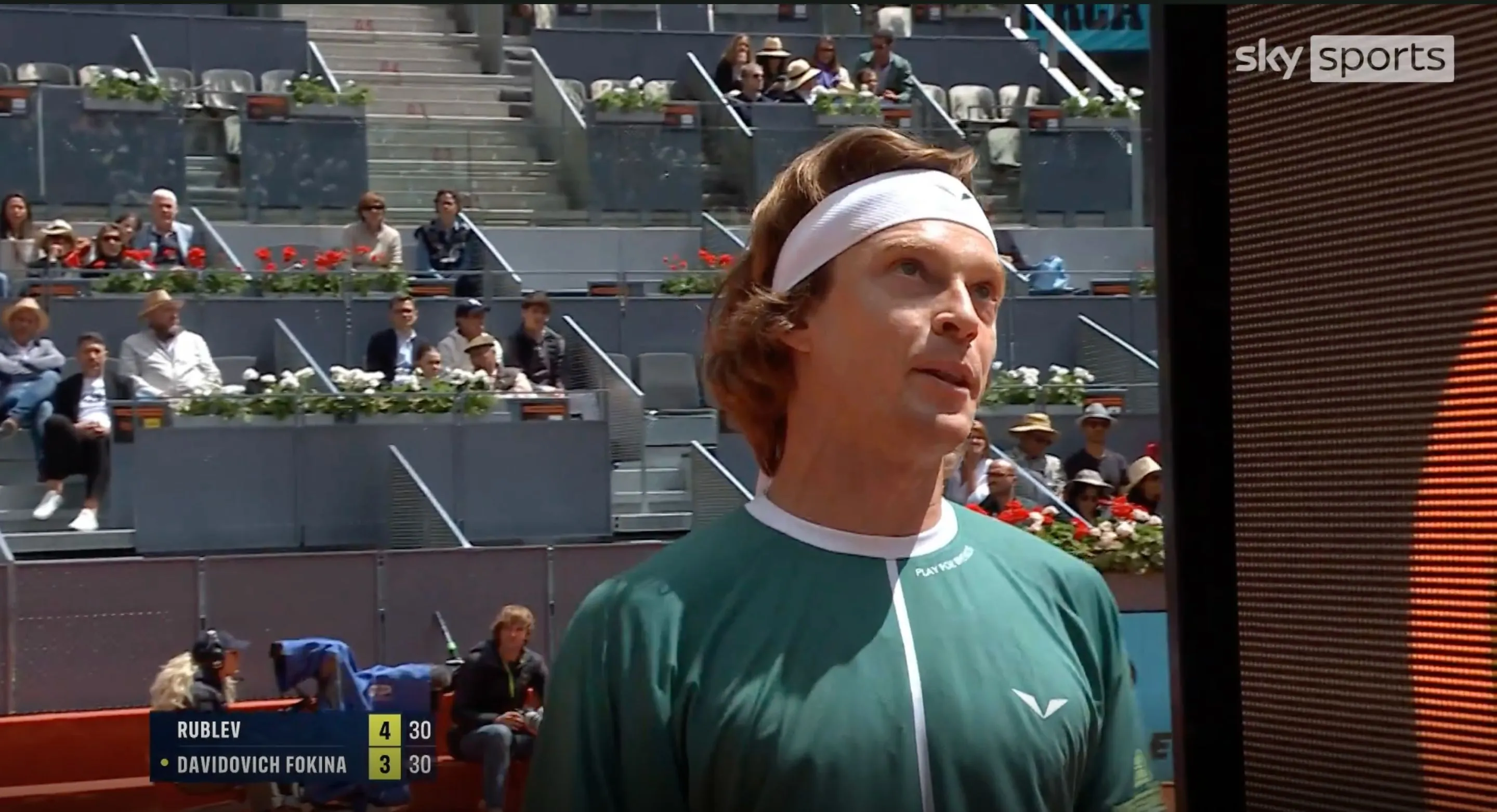 (VIDEO) "We need machines, not referees": Andrey Rublev again loses his temper twice in quick succession at Madrid Open