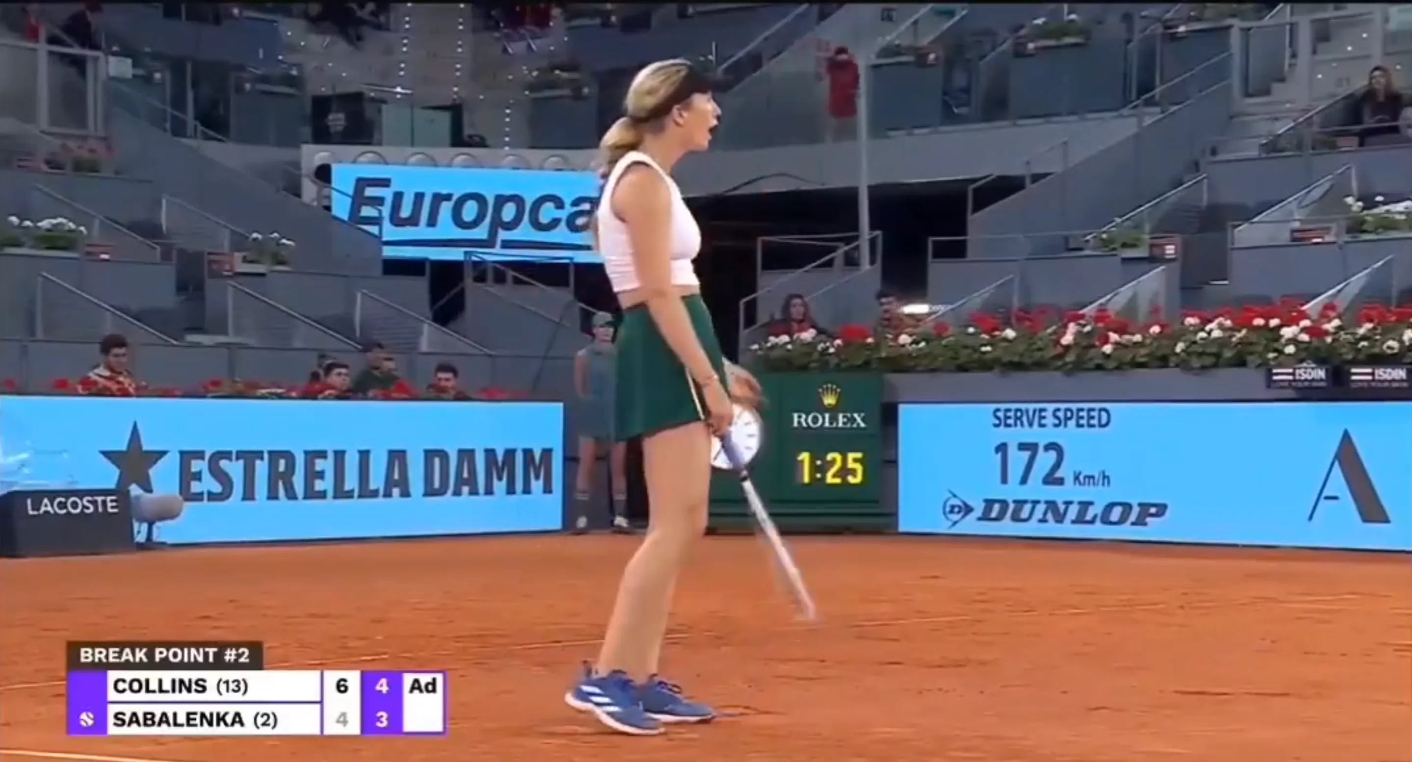 (VIDEO) Don't mess with Danimal: Danielle Collins deals with heckler again with call out mid point during Sabalenka loss