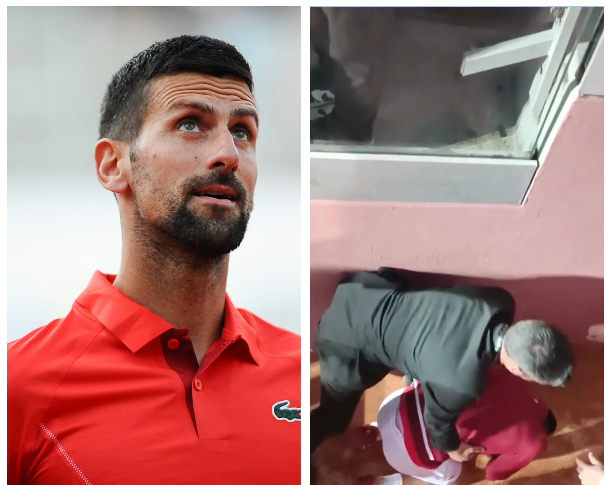 (VIDEO) Novak Djokovic wird beim Verteilen von Autogrammen von einer Wasserflasche am Kopf getroffen
