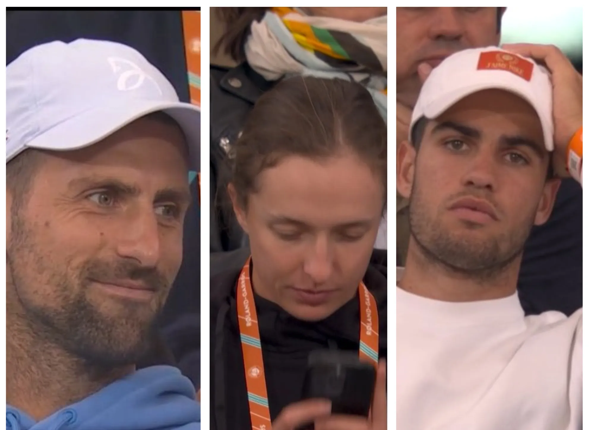 Novak Djokovic, Carlos Alcaraz und Iga Swiatek werden beim Aufeinandertreffen von Nadal und Zverev in Roland Garros gesichtet