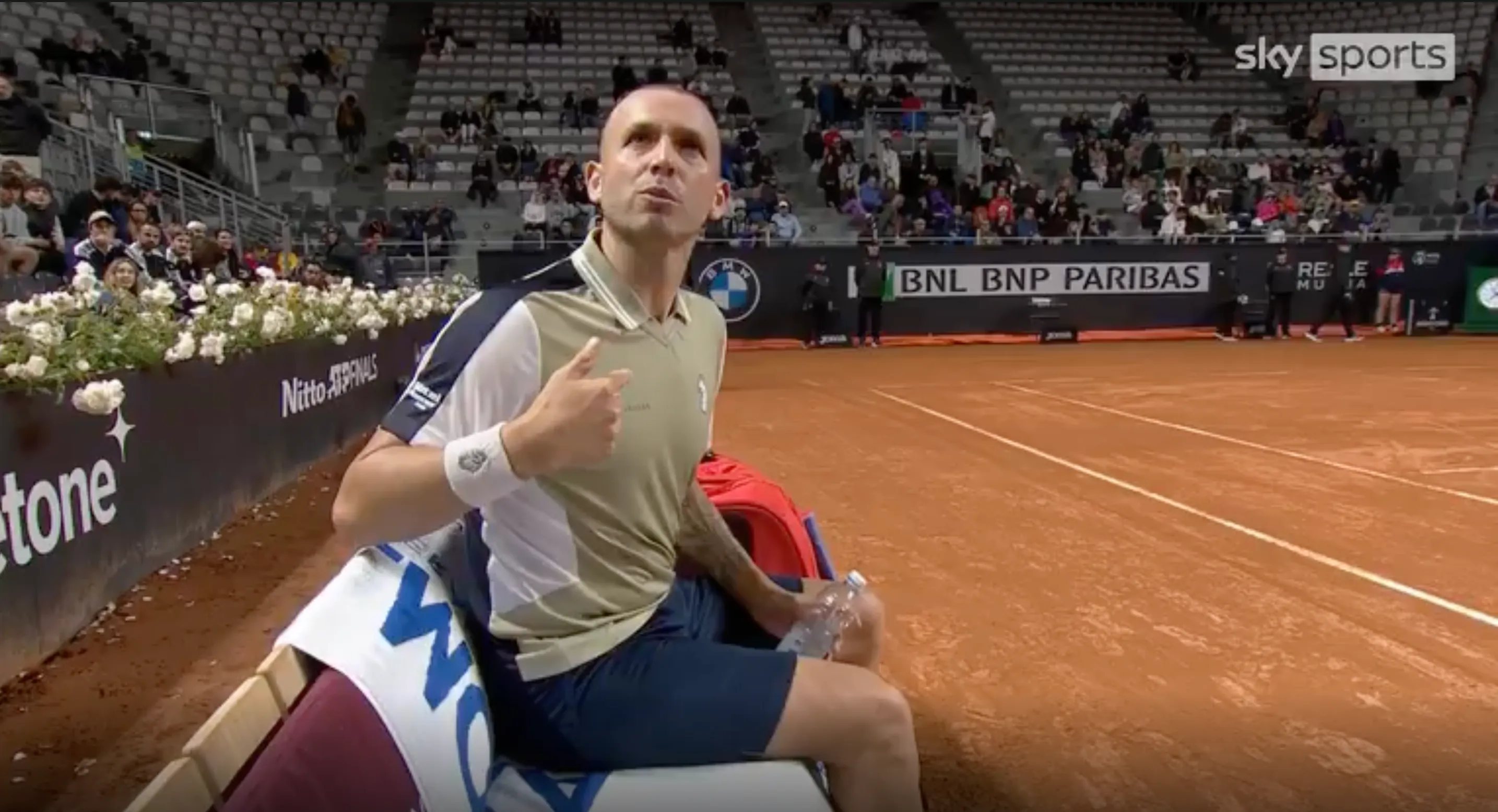 (VIDEO): "Don't scream at me": Dan Evans embroiled in heated chair umpire controversy after wrong line-call at Rome Open