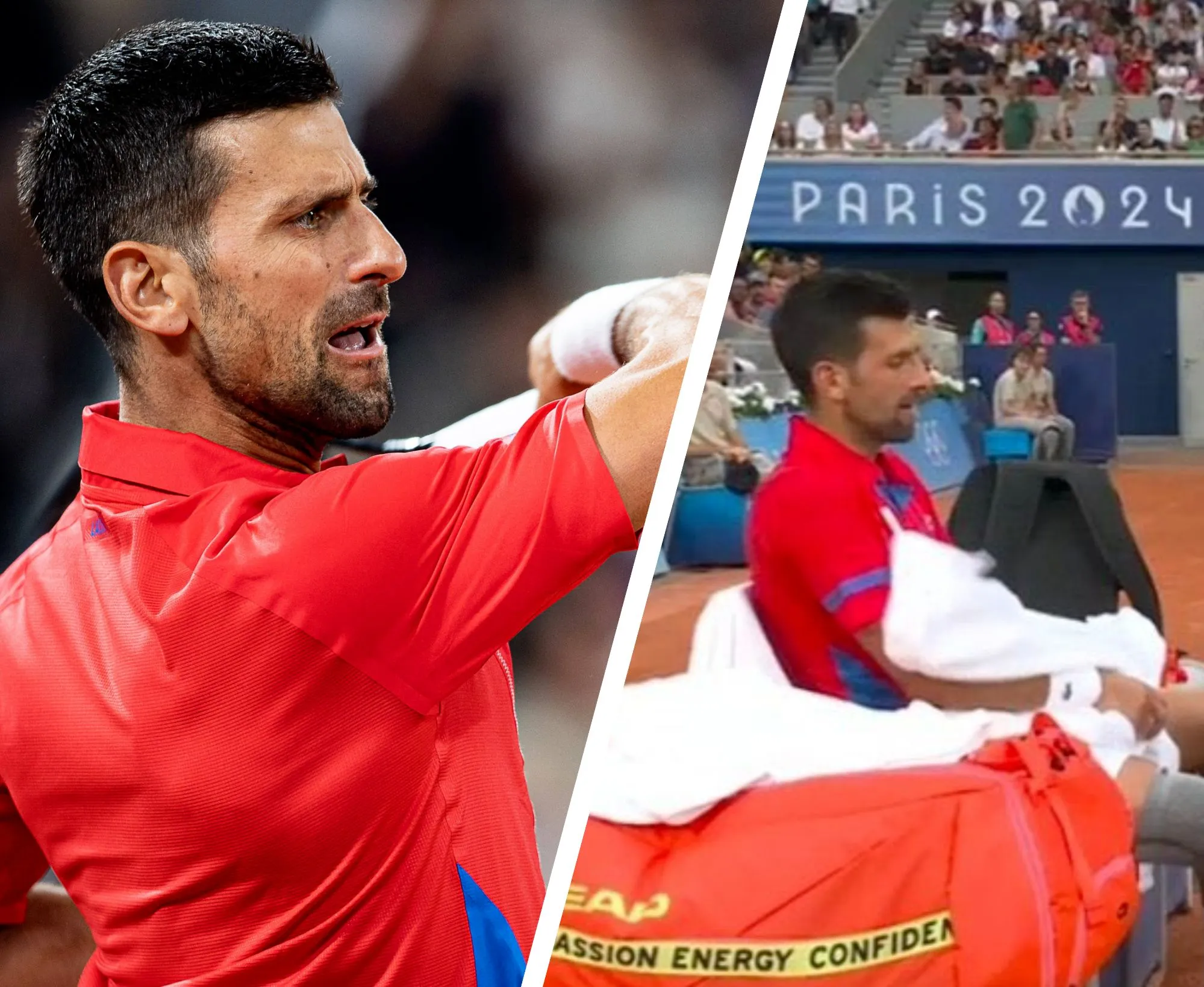 Verletzungspech für Novak Djokovic? Knieprobleme scheinen für den Topgesetzten zurückzukehren gegen Tsitsipas bei den Olympischen Spielen