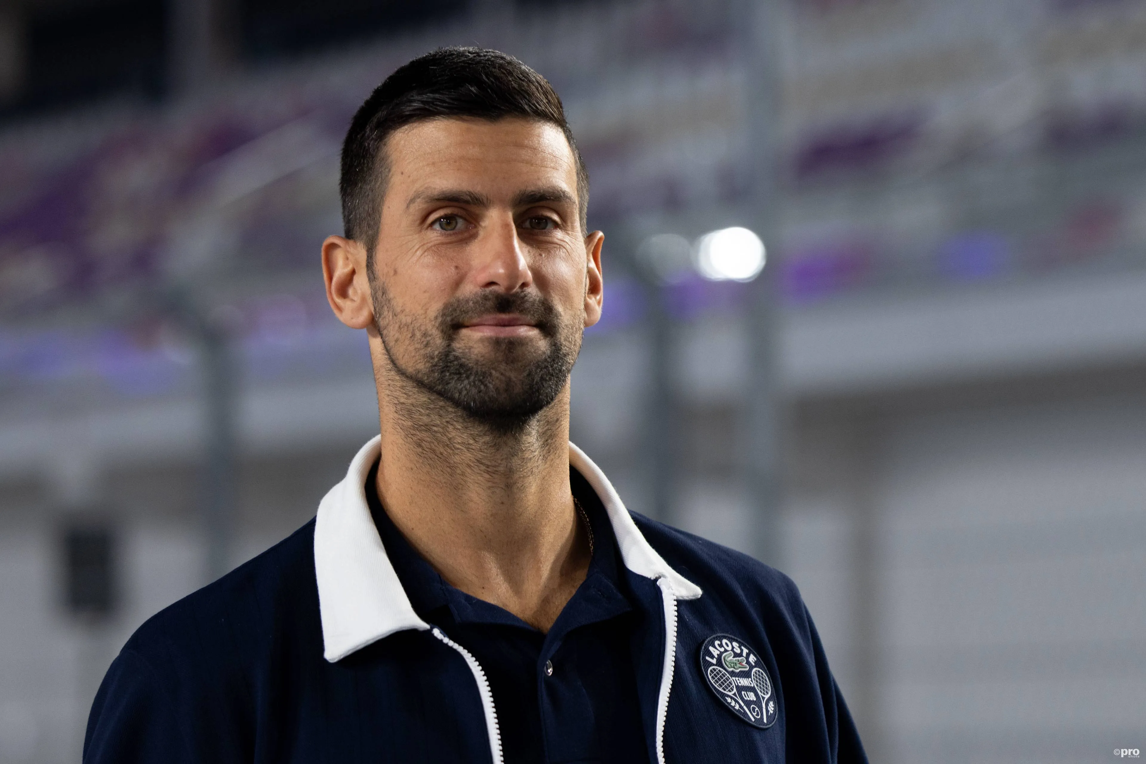 Novak Djokovic watching Formula 1 in Doha