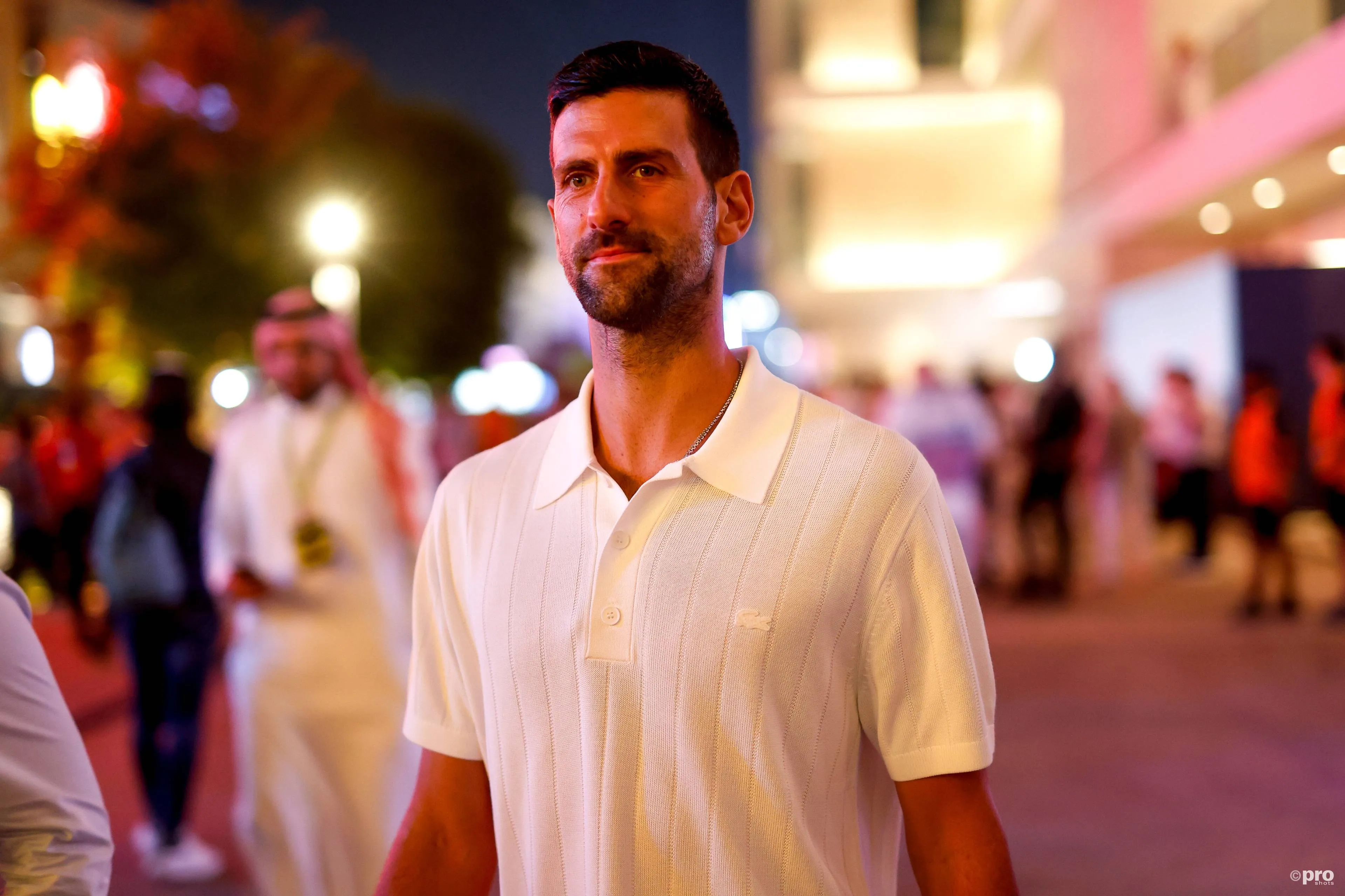 Novak Djokovic visits F1 Qatar Grand Prix