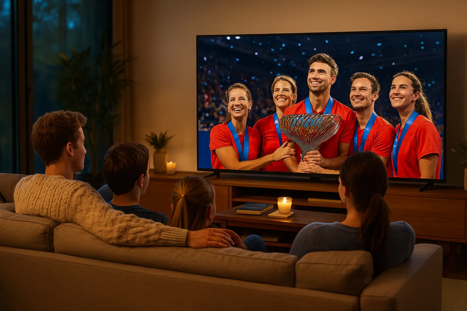 Image of people watching United Cup