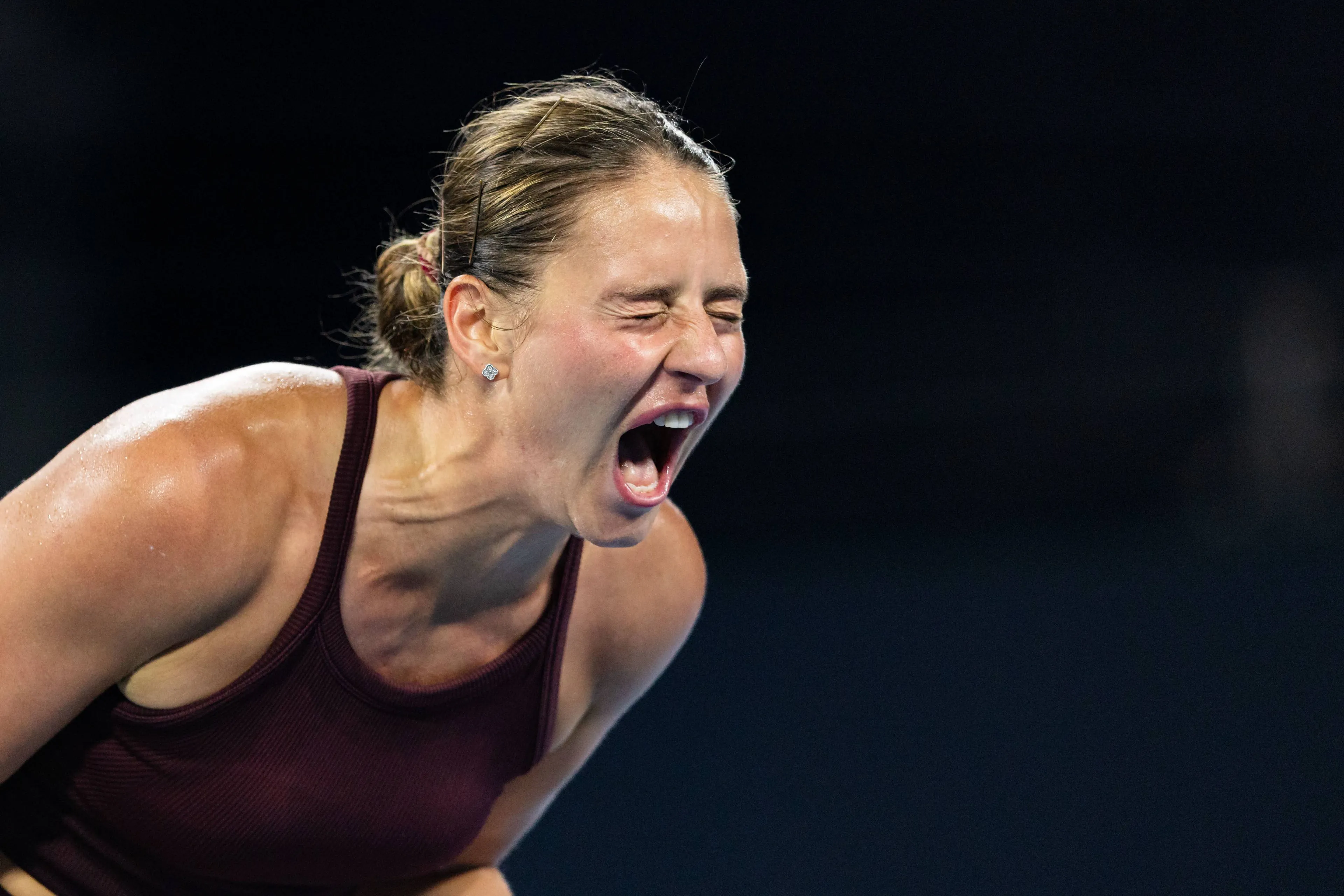 Marta Kostyuk screams