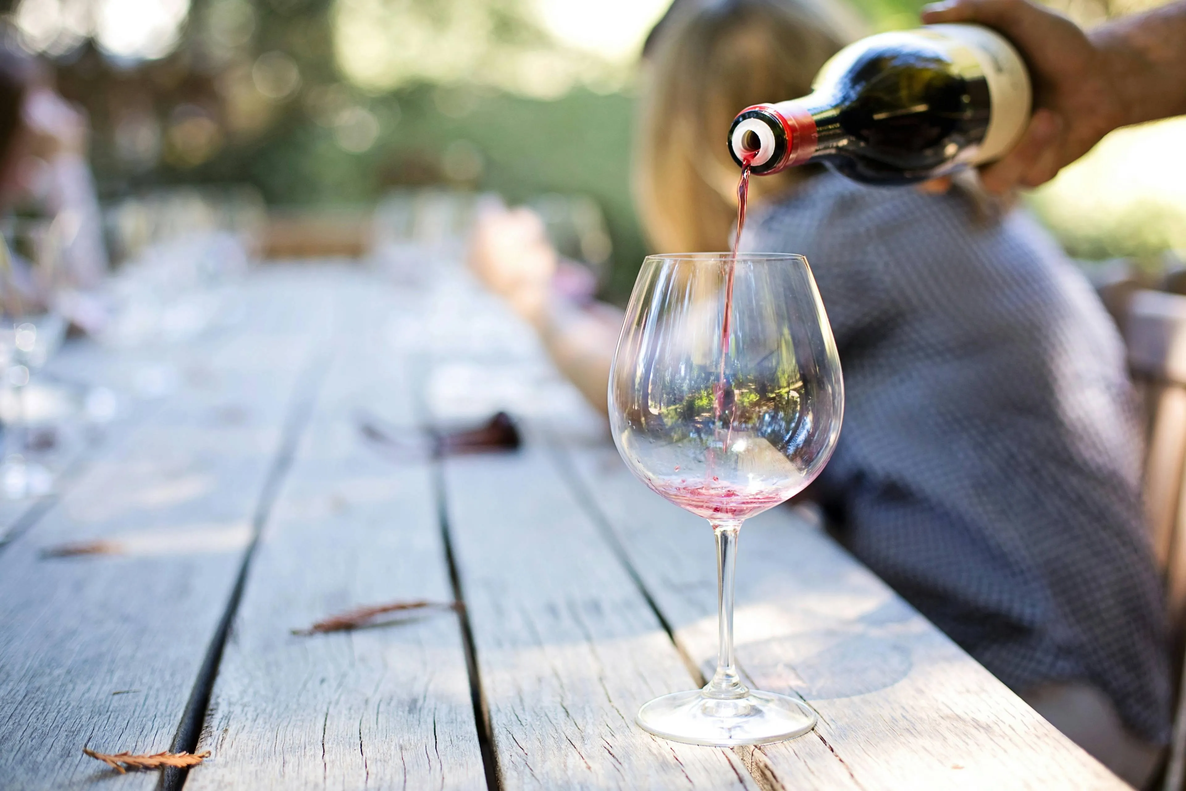 wijn in een glas