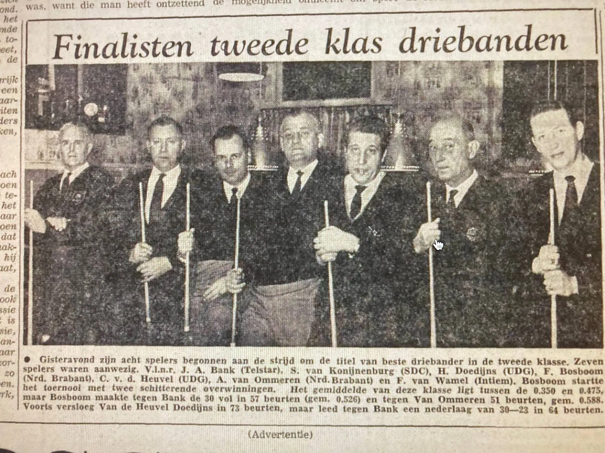 finalisten driebanden