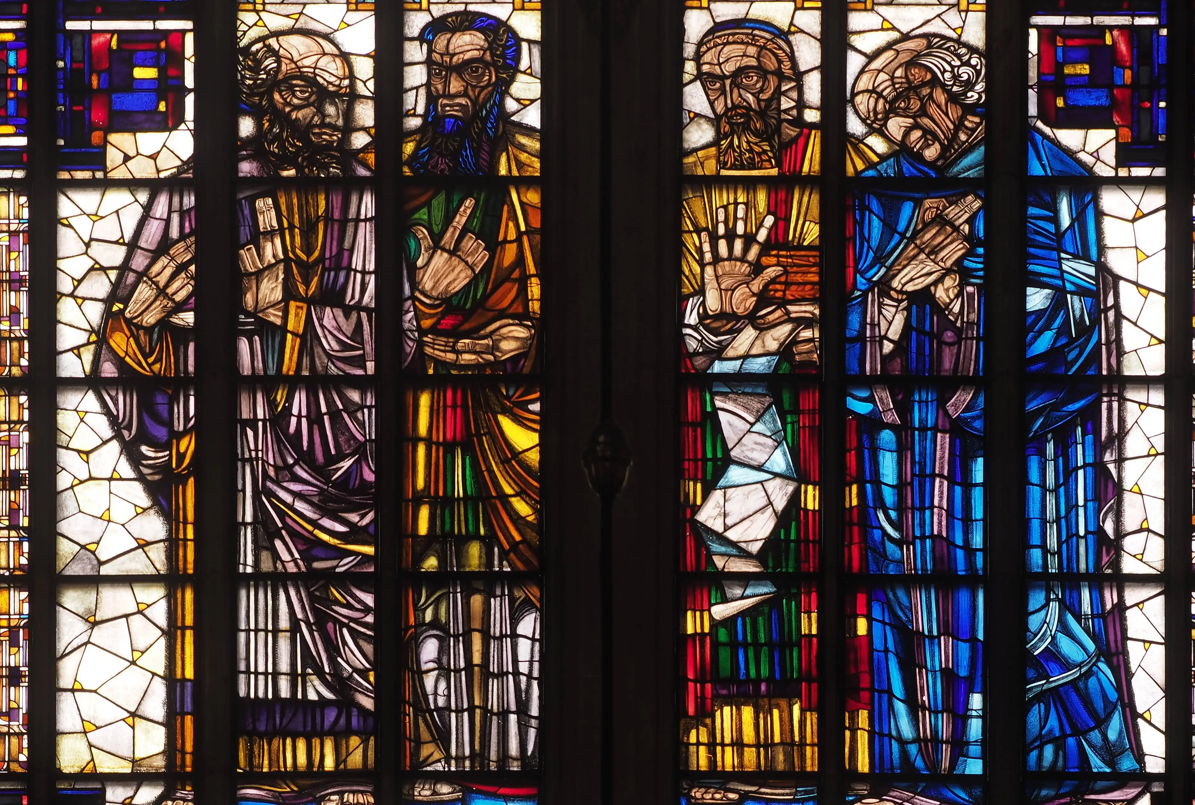 Vier evangelisten in zuidertransept Domkerk door Roland Holst in 1926