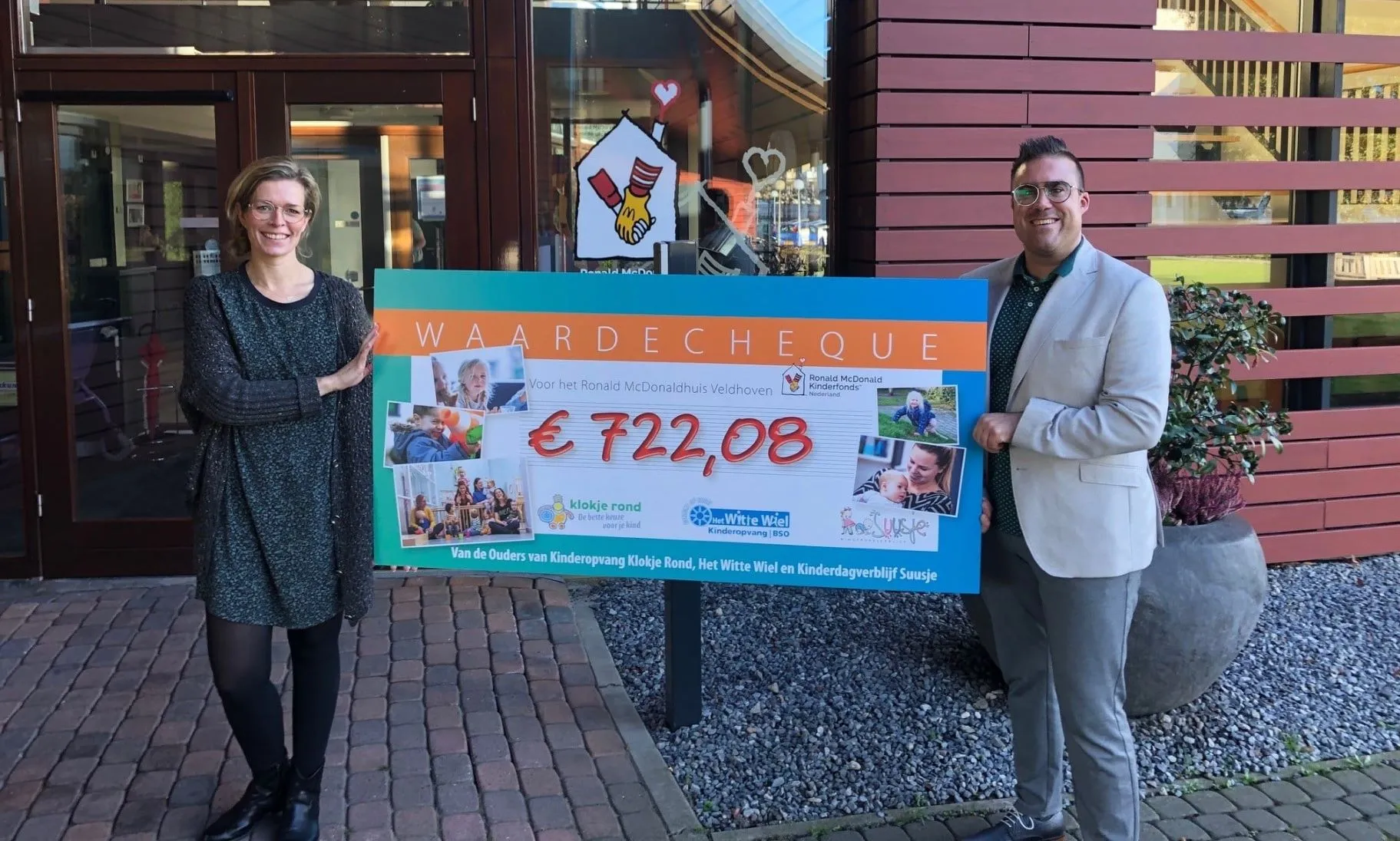 cheque voor mcdonaldhuis klein