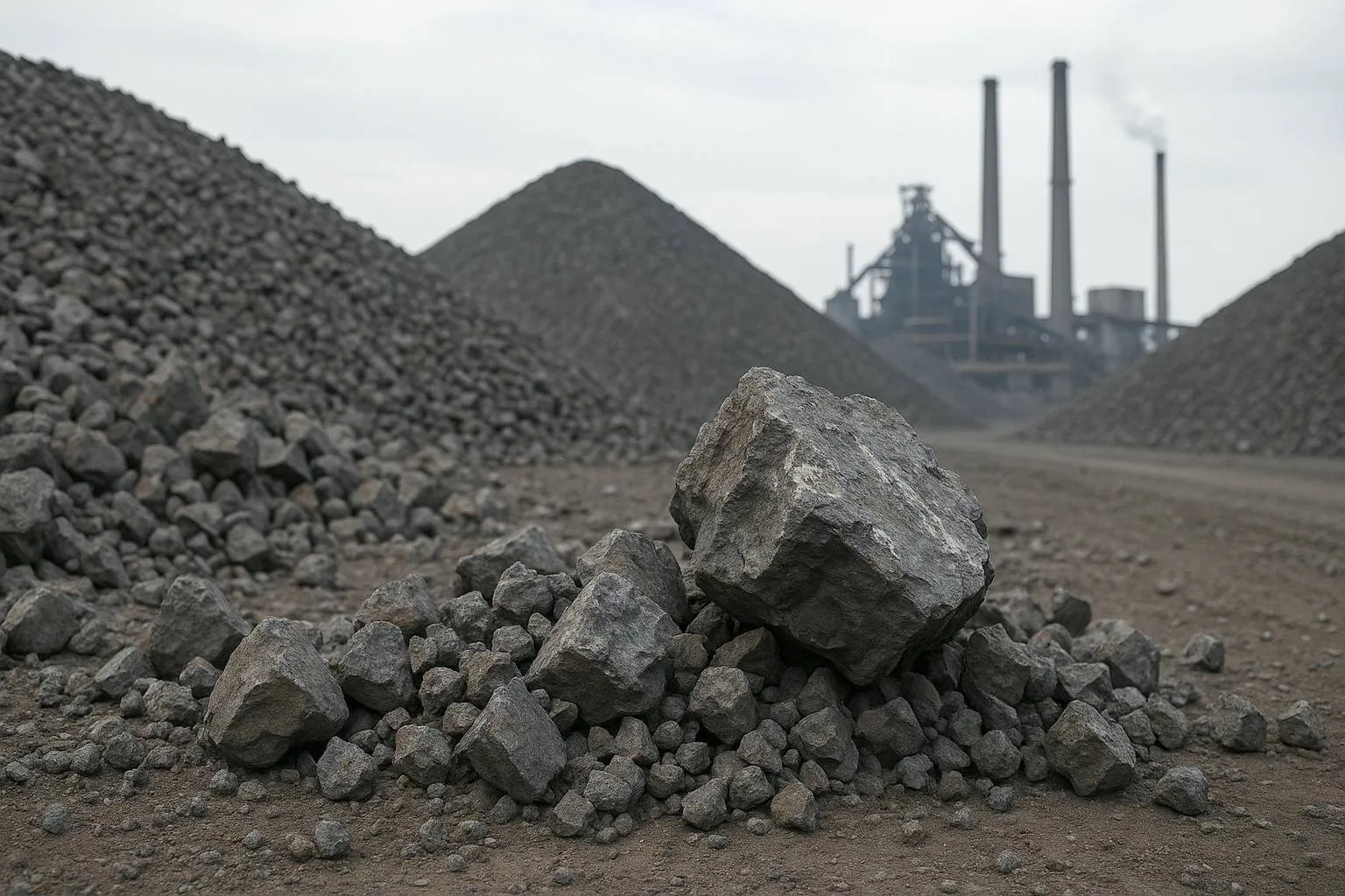 Industriële Slakkenhoop met Staalfabriek kopie nw