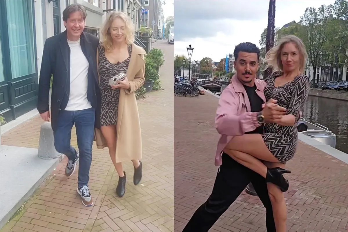 Jamie Kames doet dansje met Timor Steffen