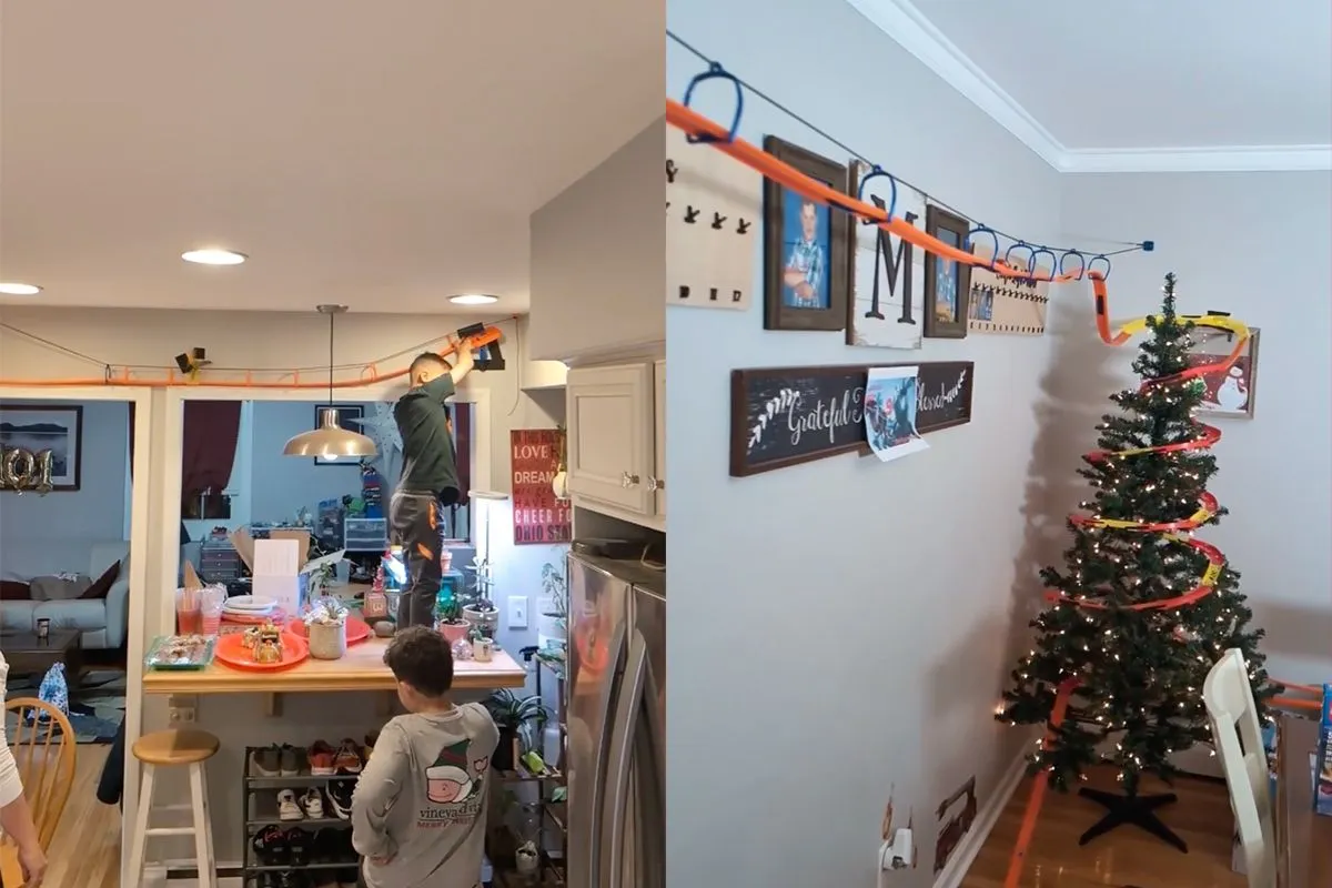 Dit kun je ook doen met je kerstboom: bouw je eigen Hot Wheels baan