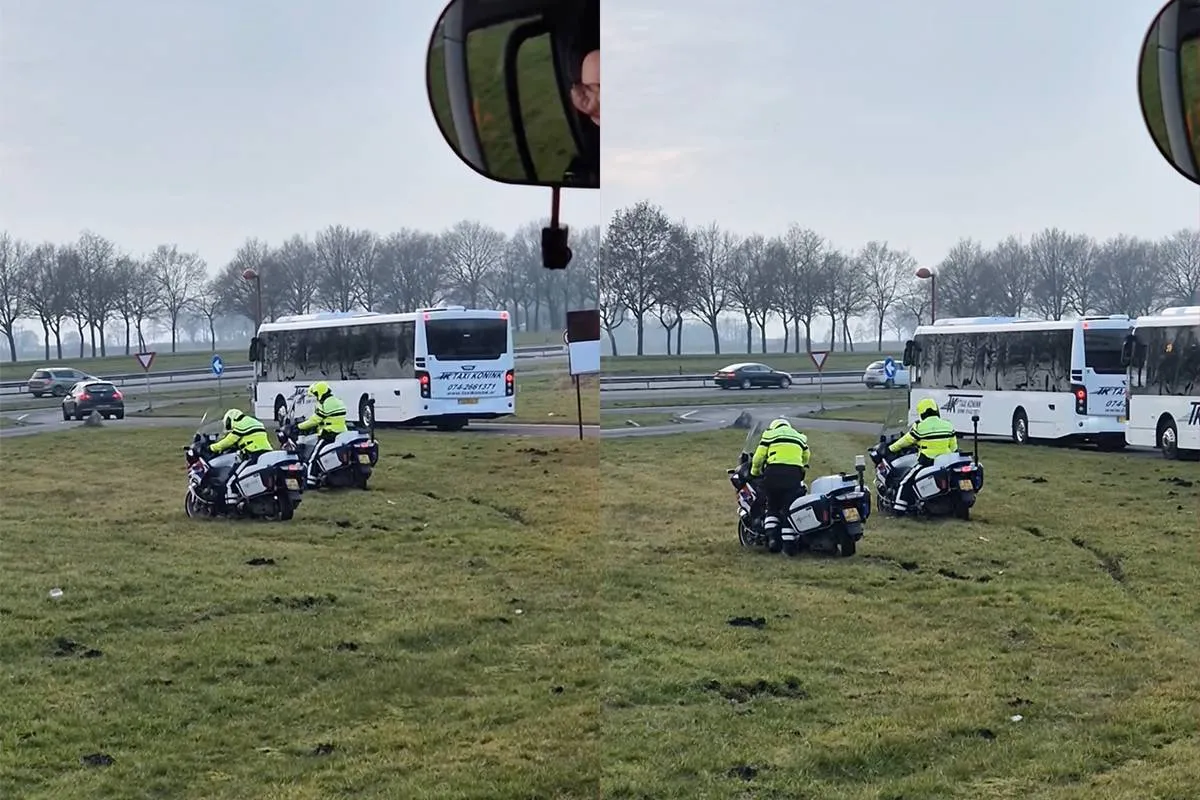 Motoragenten rijden zichzelf vast in modder