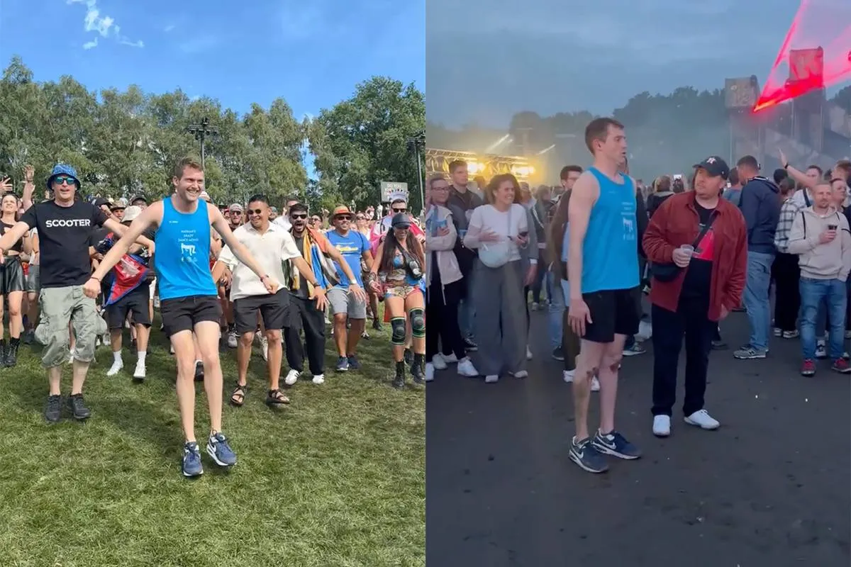 Nathan heeft een hoop mededansers op Tomorrowland