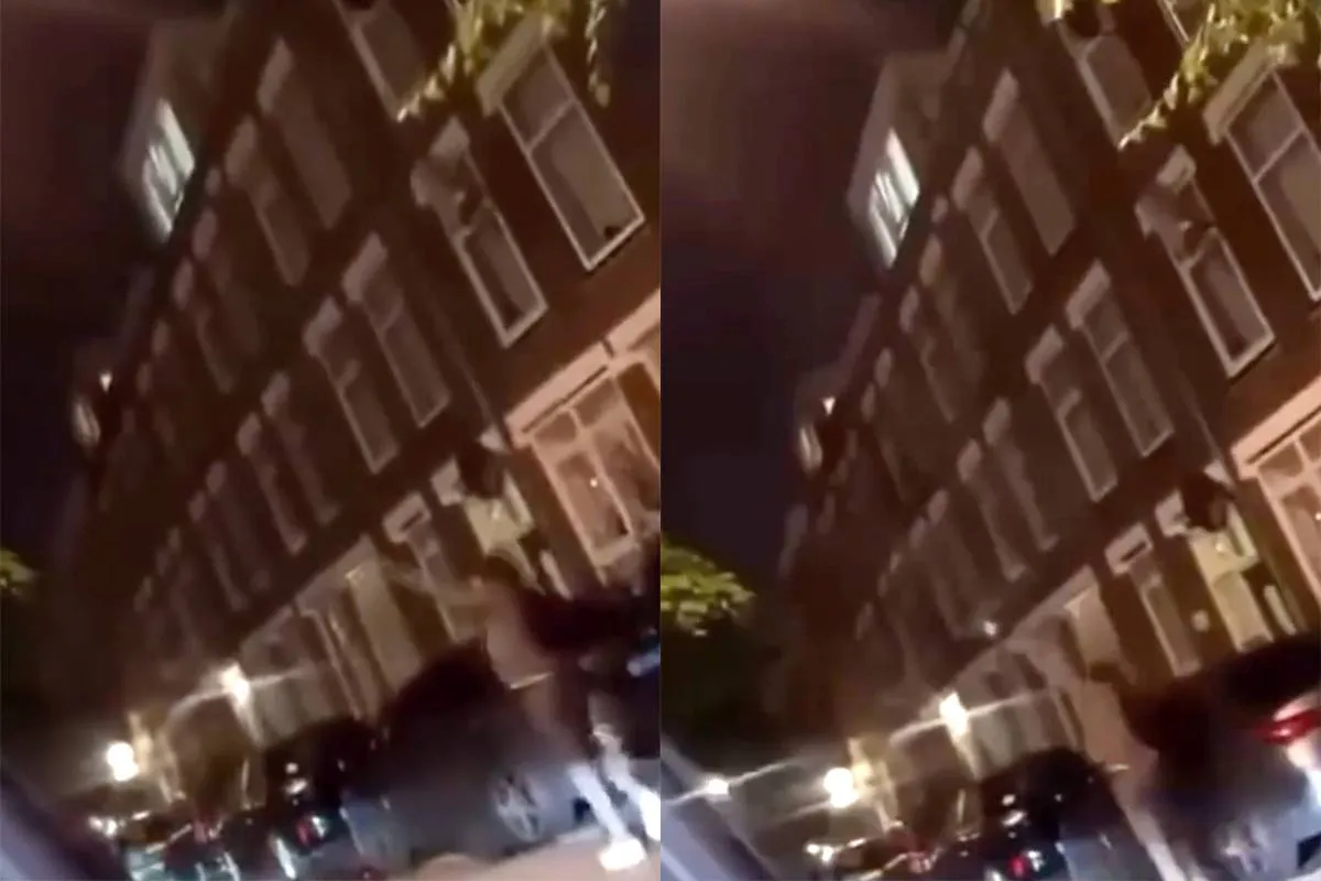 Man viert 27e verjaardag door in Rotterdam de lucht in te schieten – beelden gaan rond