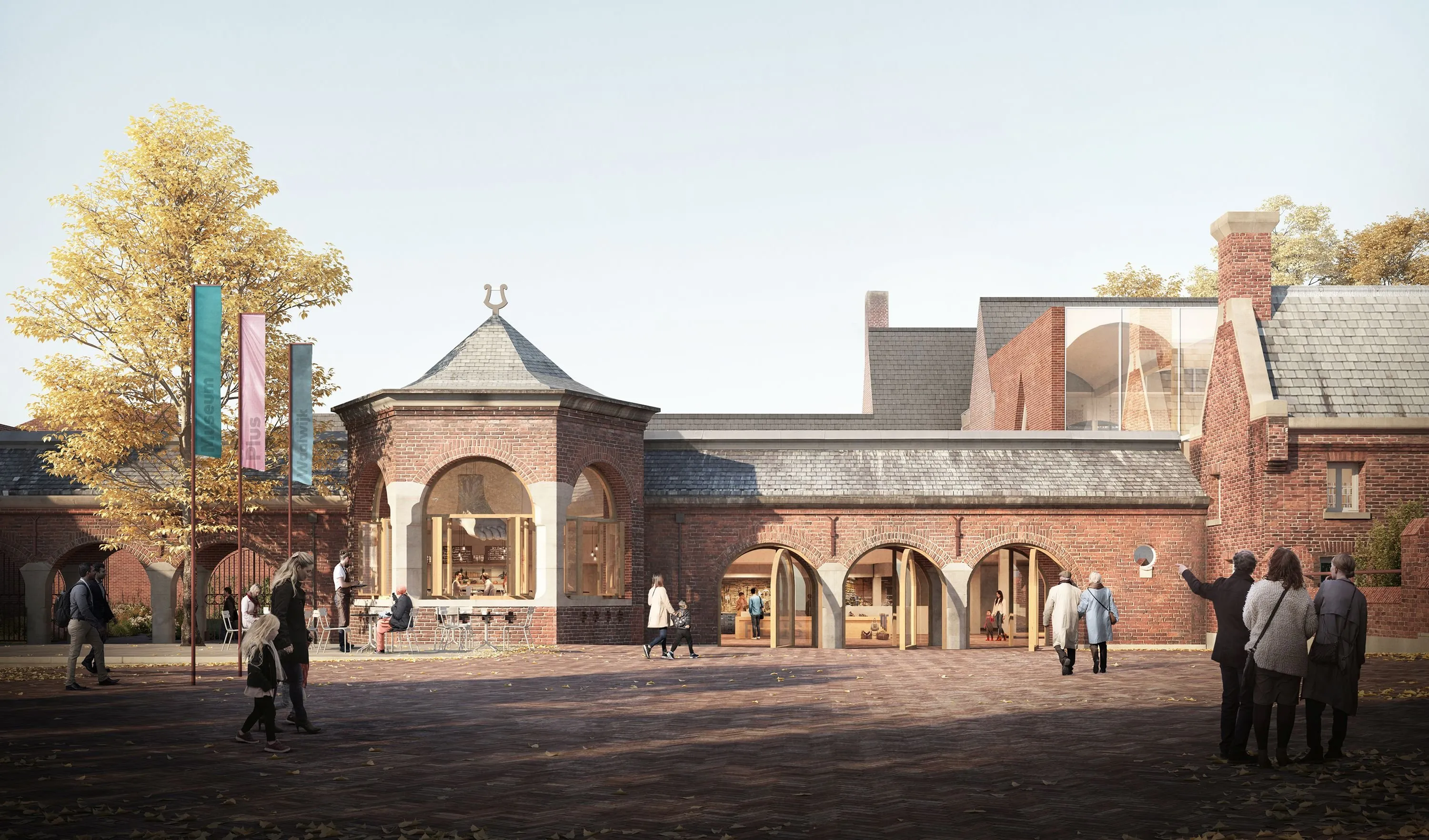 impressie exterieur nieuwe schoenenmuseum waalwijk civic architects en darc studio 3mb