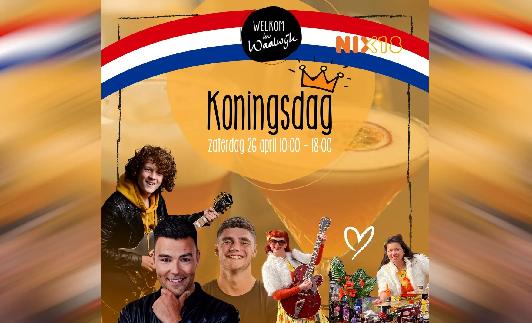Koningsdag in hartje Waalwijk: muziek en gezelligheid op de Markt