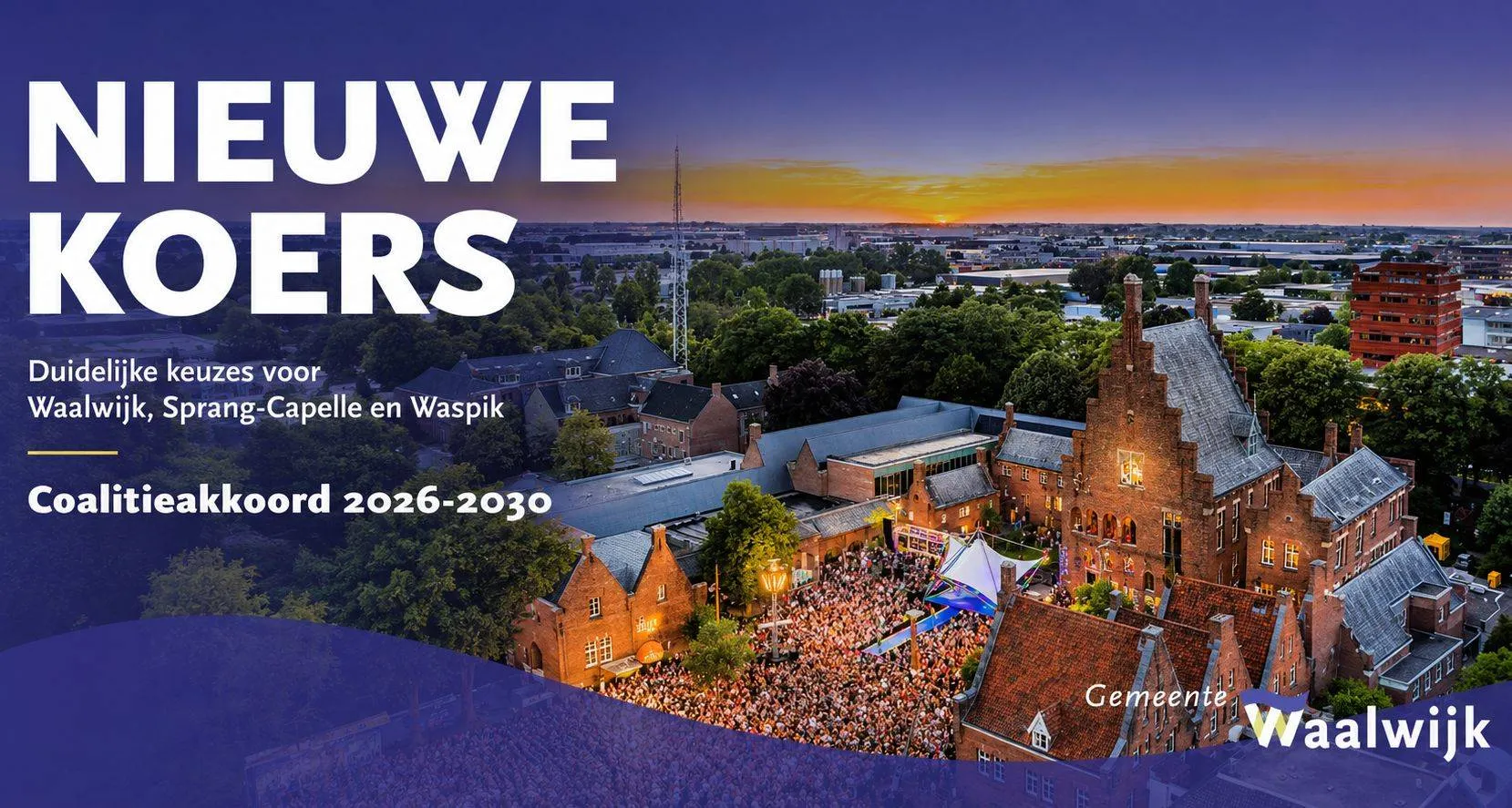 VVD, Samen Waalwijk, CDA en SGP presenteren nieuw coalitieakkoord