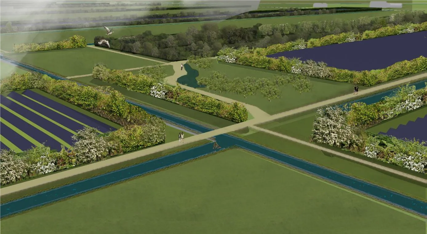 act zonnepark illustratie visie buitengebied