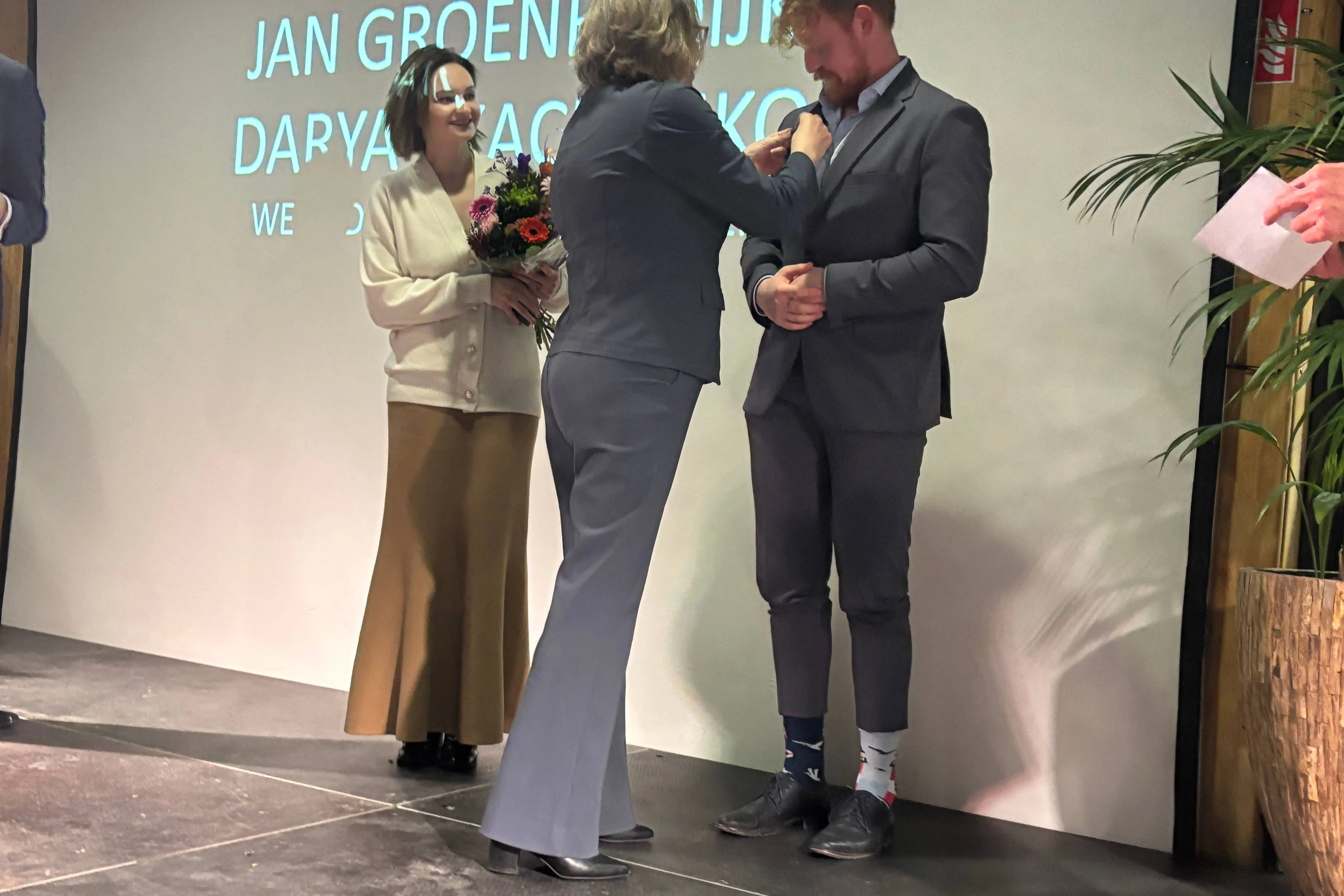 uitreiking wez jan groenendijk en darya tkachenko