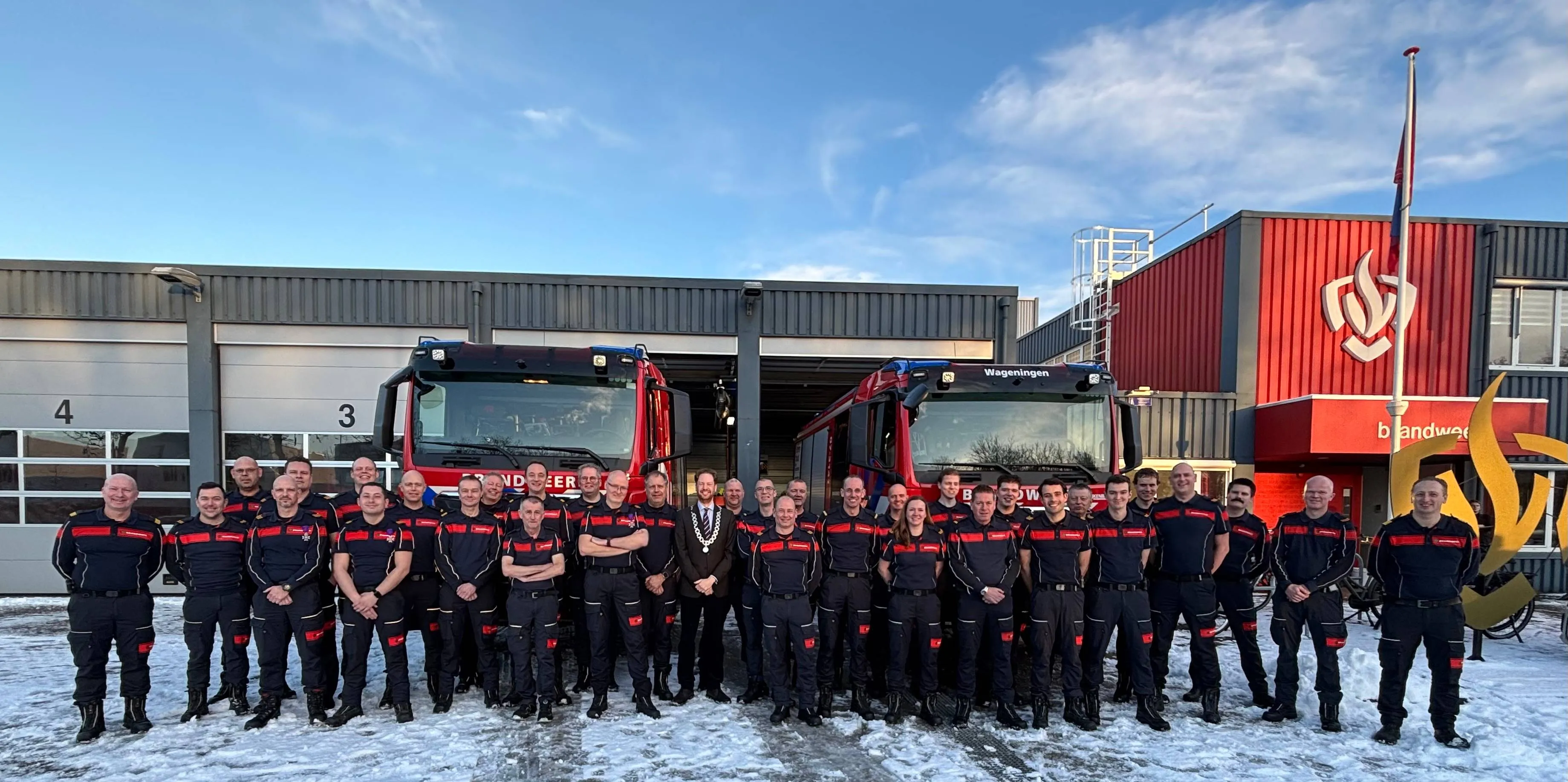 Groepsfoto nieuwjaarsreceptie brandweer Wageningen2026
