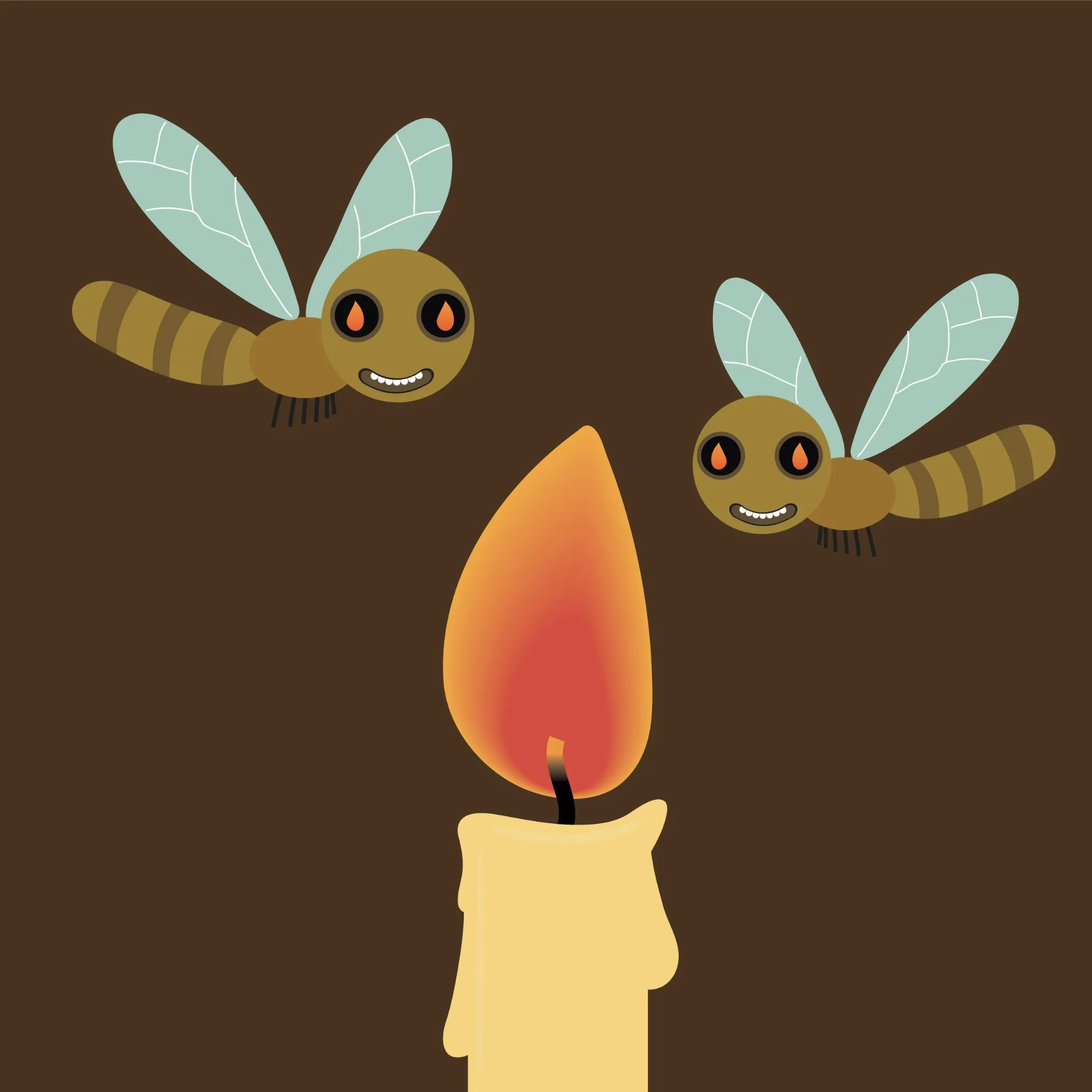 Waarom vliegen insecten in het donker naar het licht?