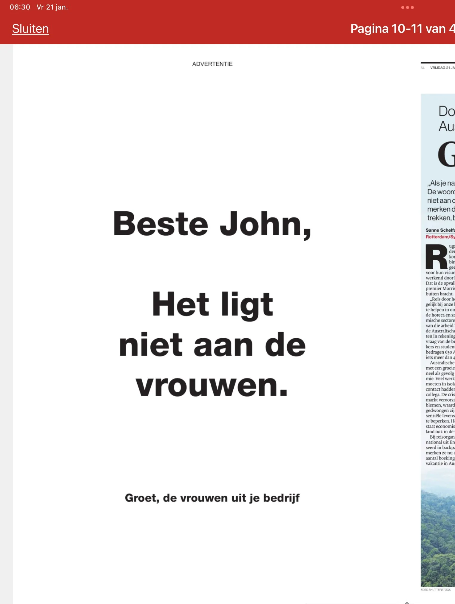 Vrouwelijke werknemers Talpa: John, het ligt niet aan de vrouwen