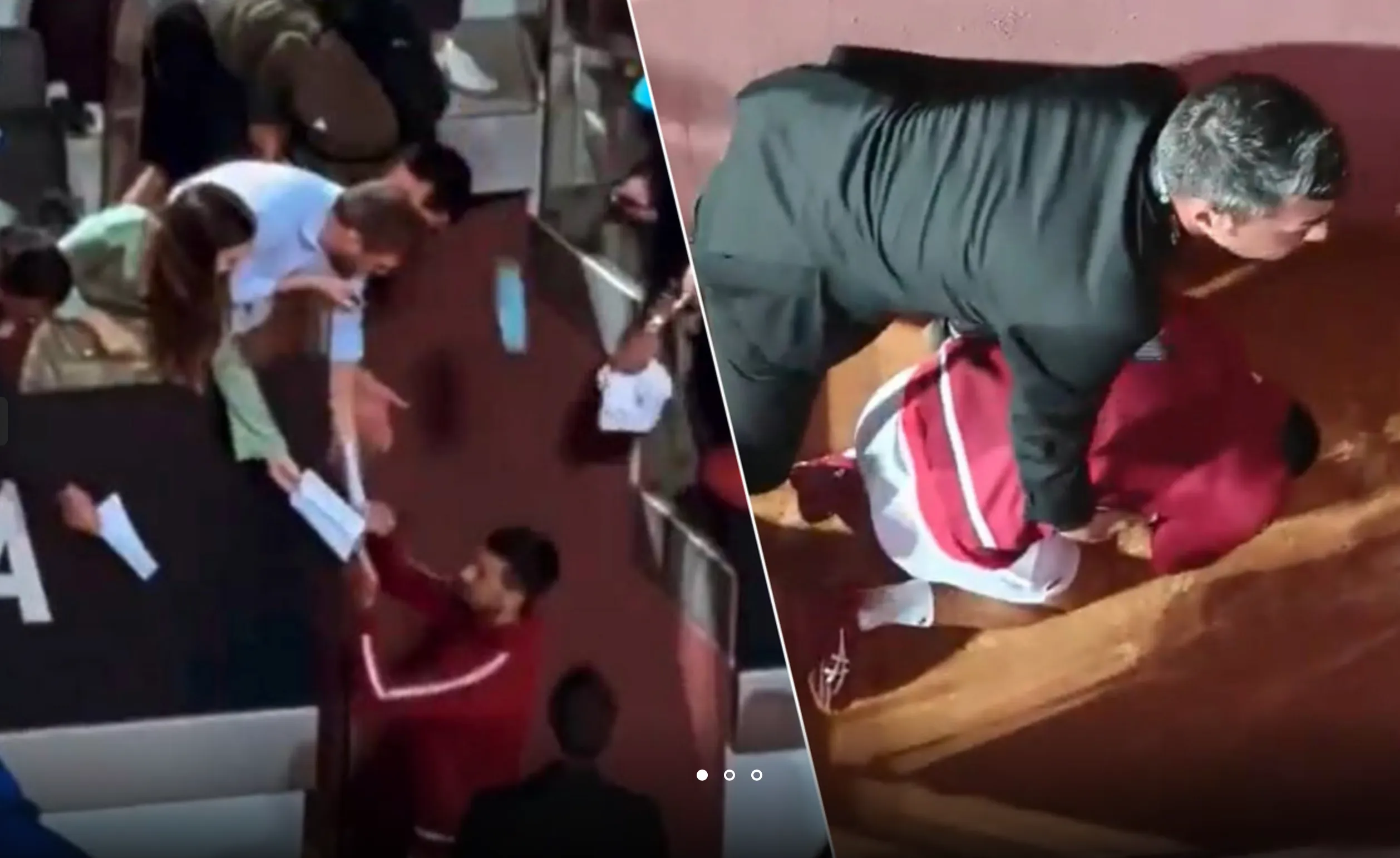 Video: Djokovic vol op hoofd geraakt door drankfles... die uit rugzak van fan glijdt
