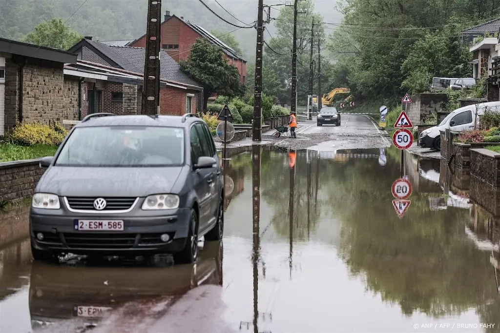 Wateroverlast in België door noodweer