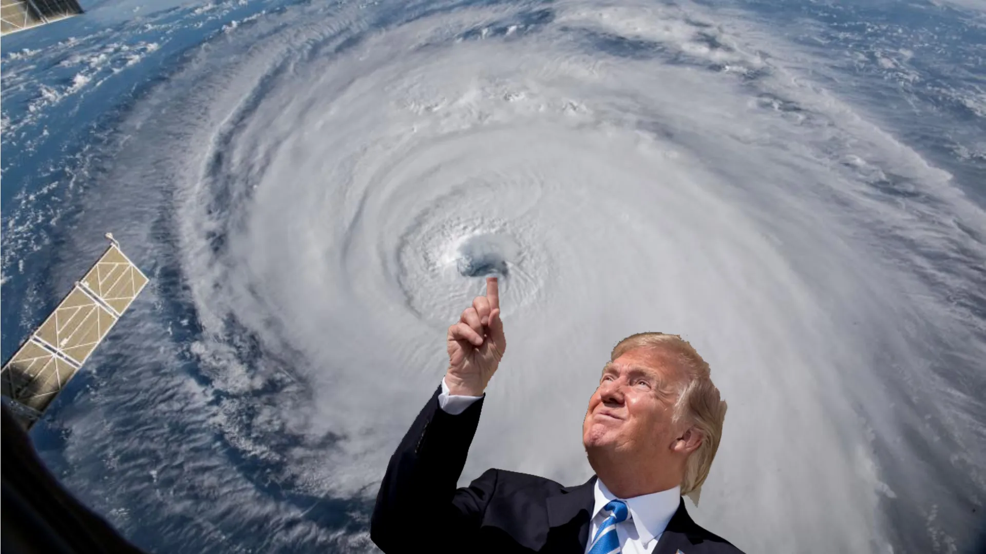 Trump liegt (uiteraard) ook over Milton, de superstorm