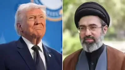 us-president-donald-trump-left-ayatollah-mojtaba-khamenei-right