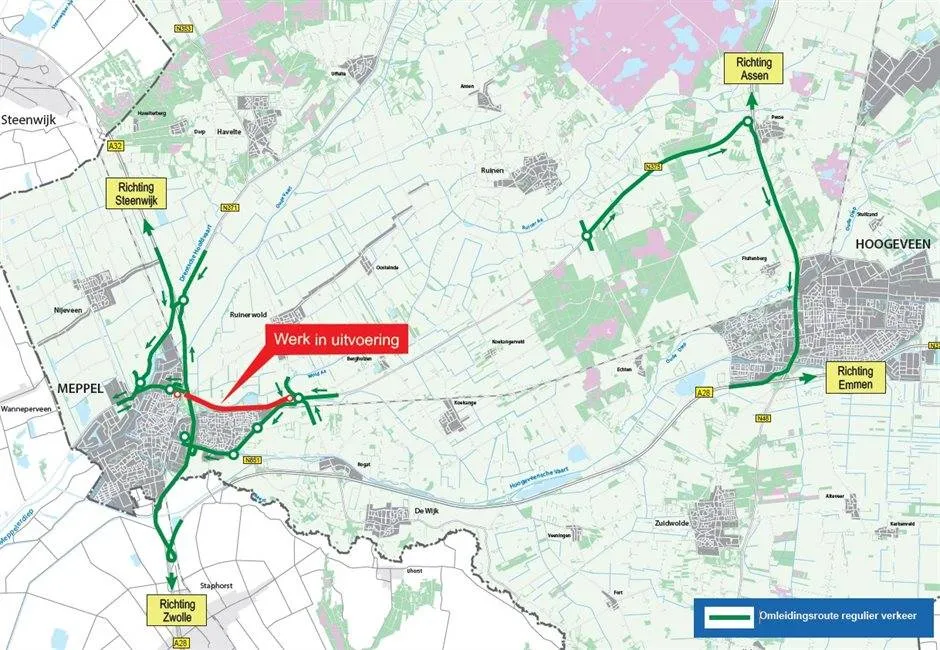 N375 Meppel fase_1_wegafsluiting_n375_meppel
