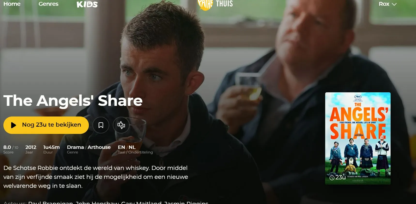 Kijktip op Pathé Thuis over Whisky: The Angel’s Share