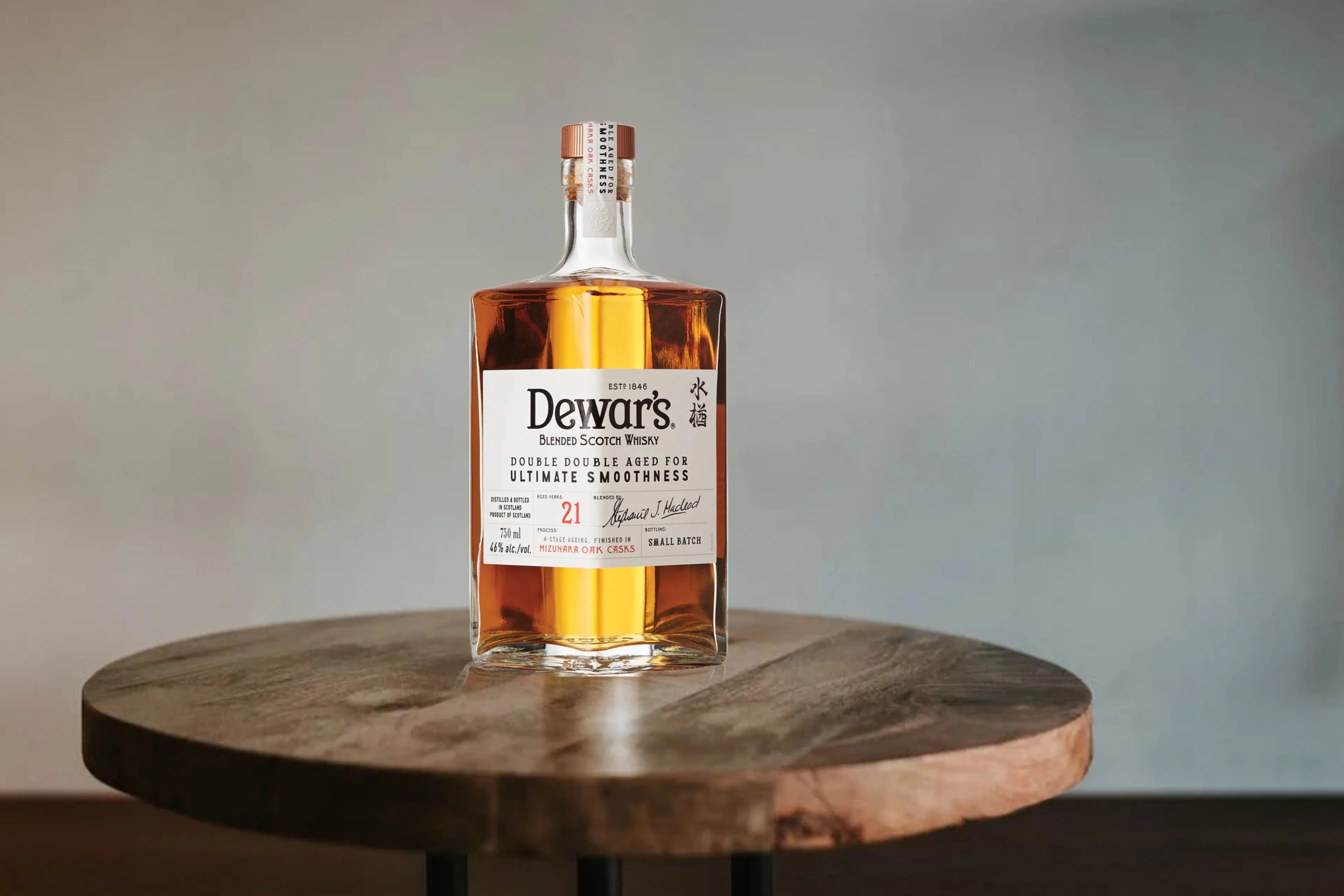 dewars double double 21yo mizunara oak whisky