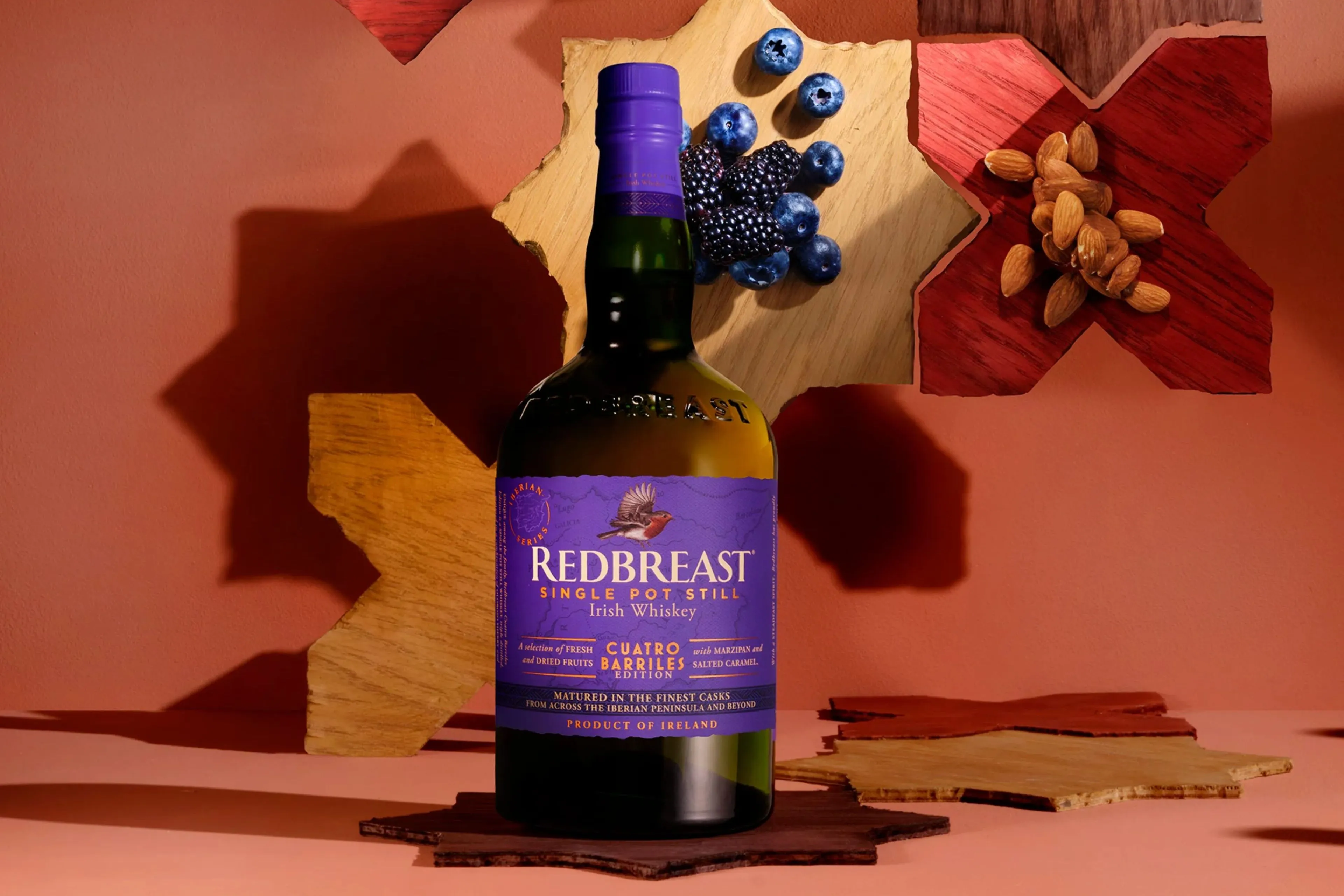 Deze Ierse whiskey komt uit vier verschillende vaten
