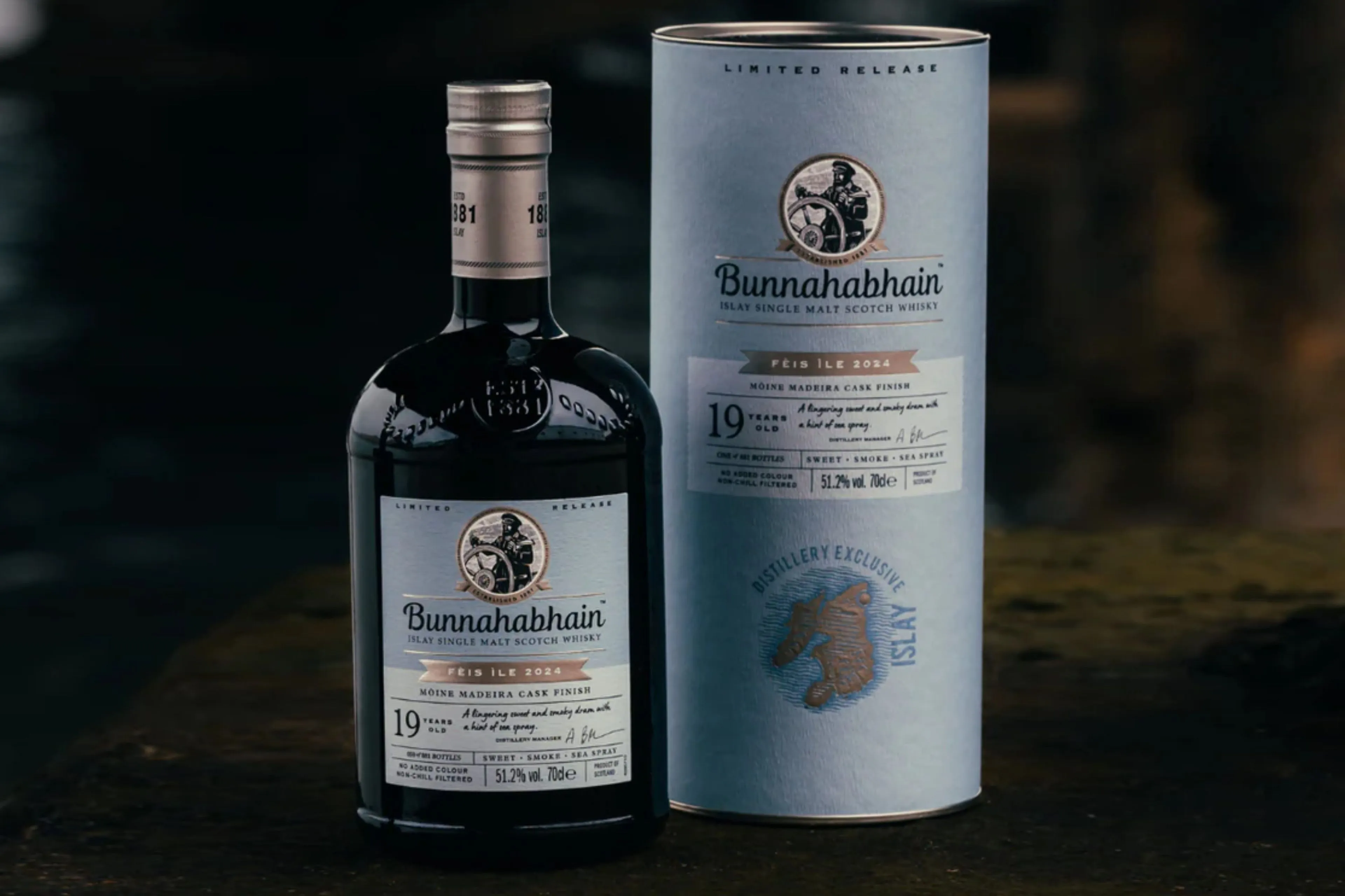 bunnahabhain 19yo moire madeira cask single malt whisky