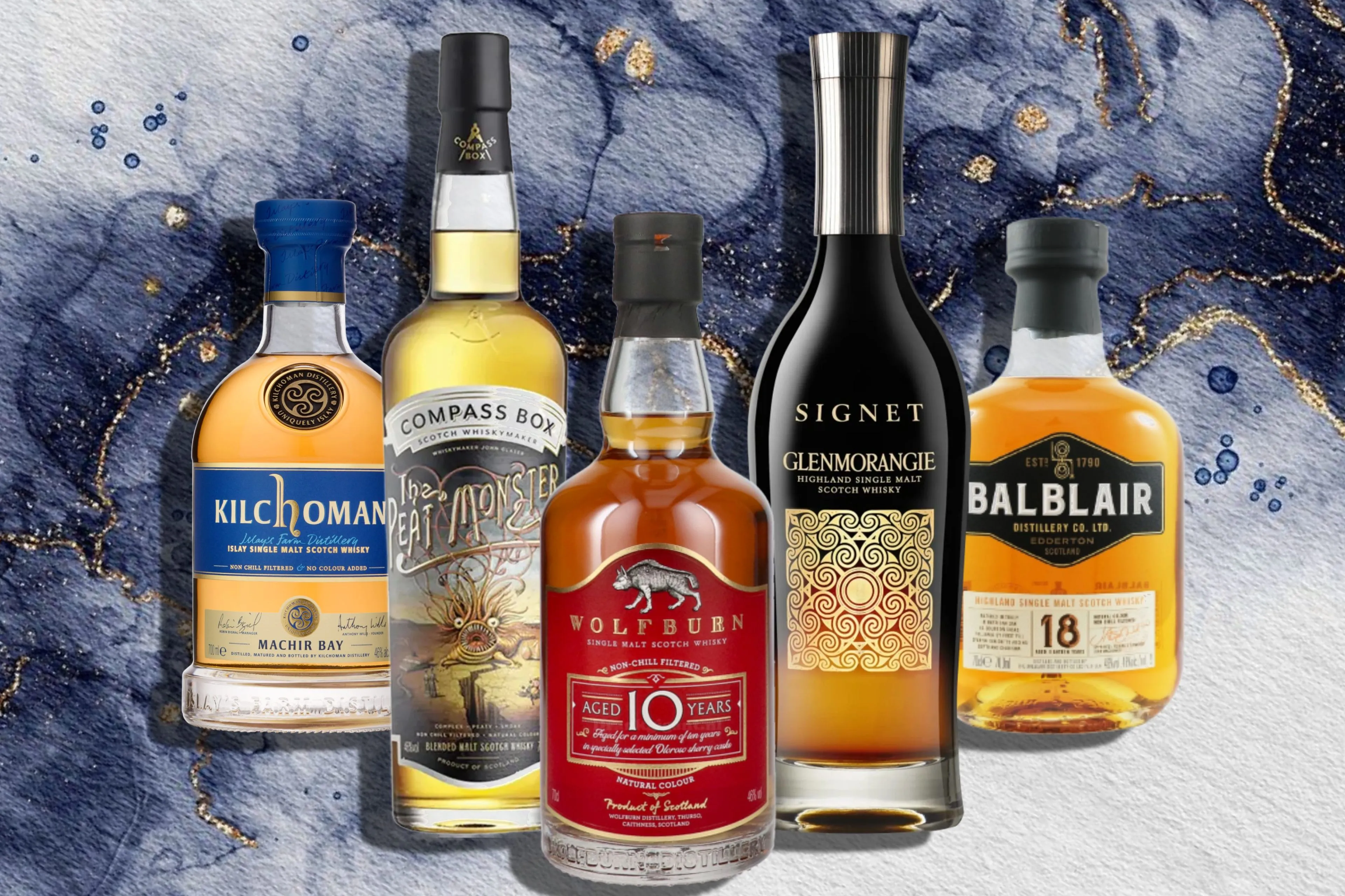 5 gave symbolen op whiskyflessen van bekende merken uitgelegd