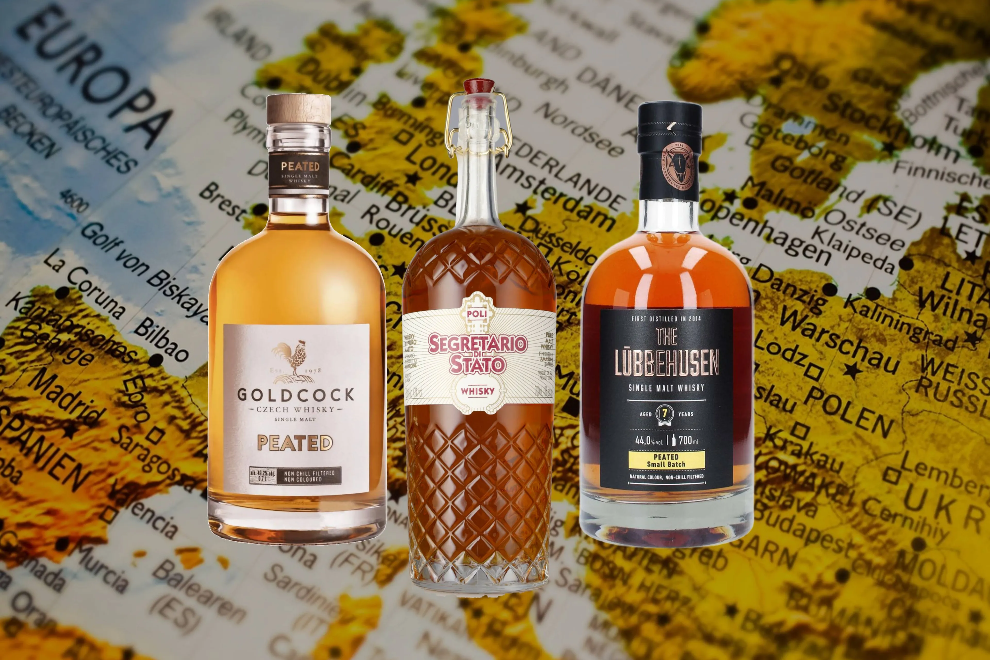 Europese peated whisky's