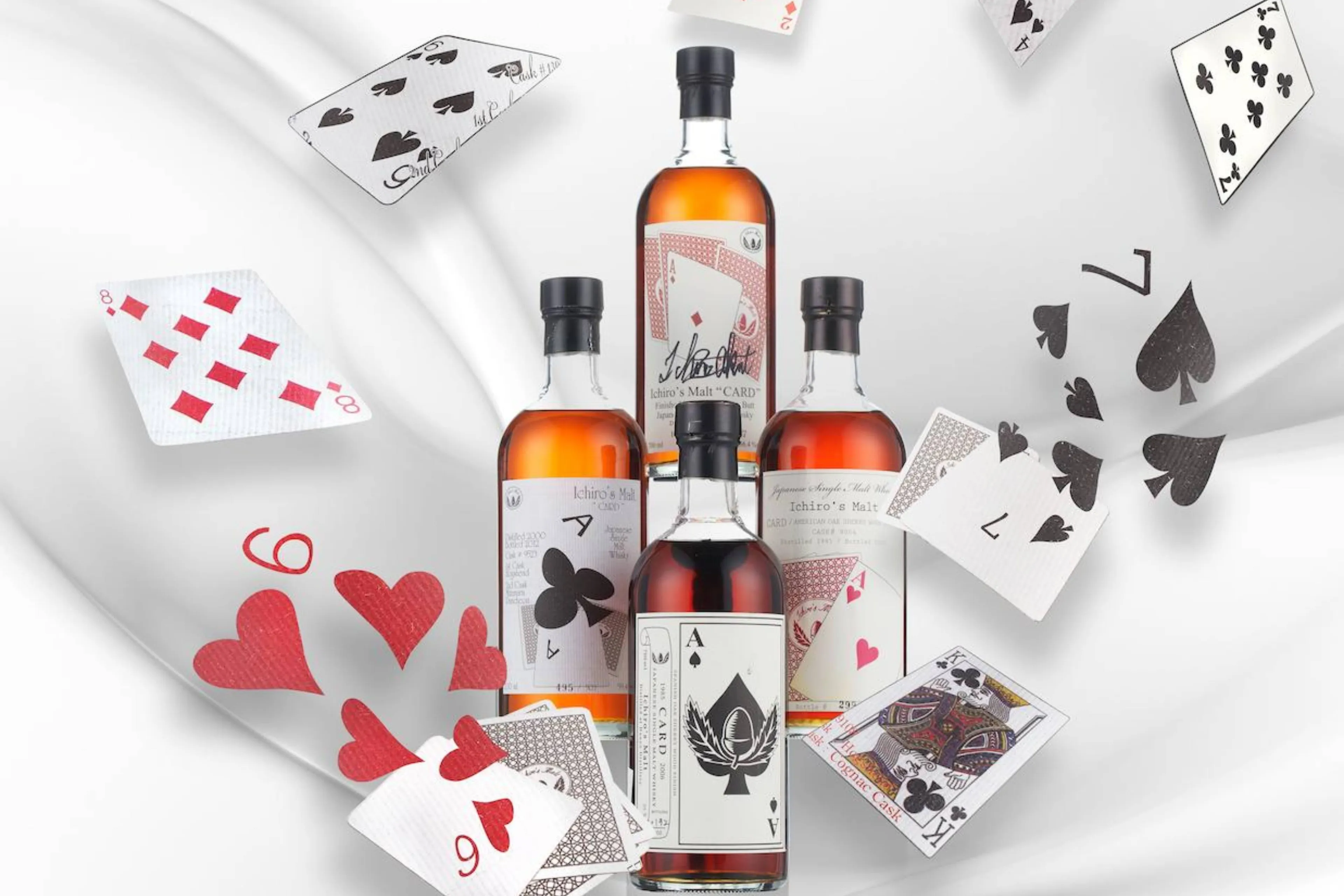 Complete Japanse whiskyset van Hanyu's Malt Full Card Series wordt geveild