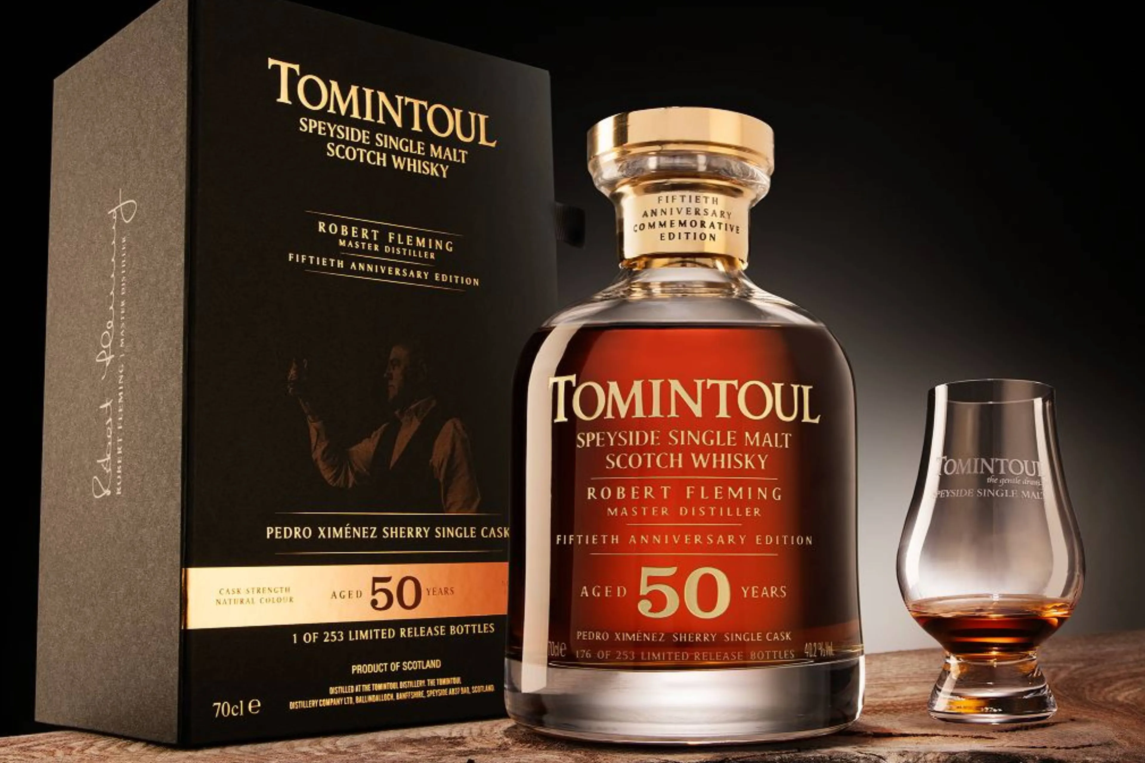 tomintoul 50 yo robert fleming whisky