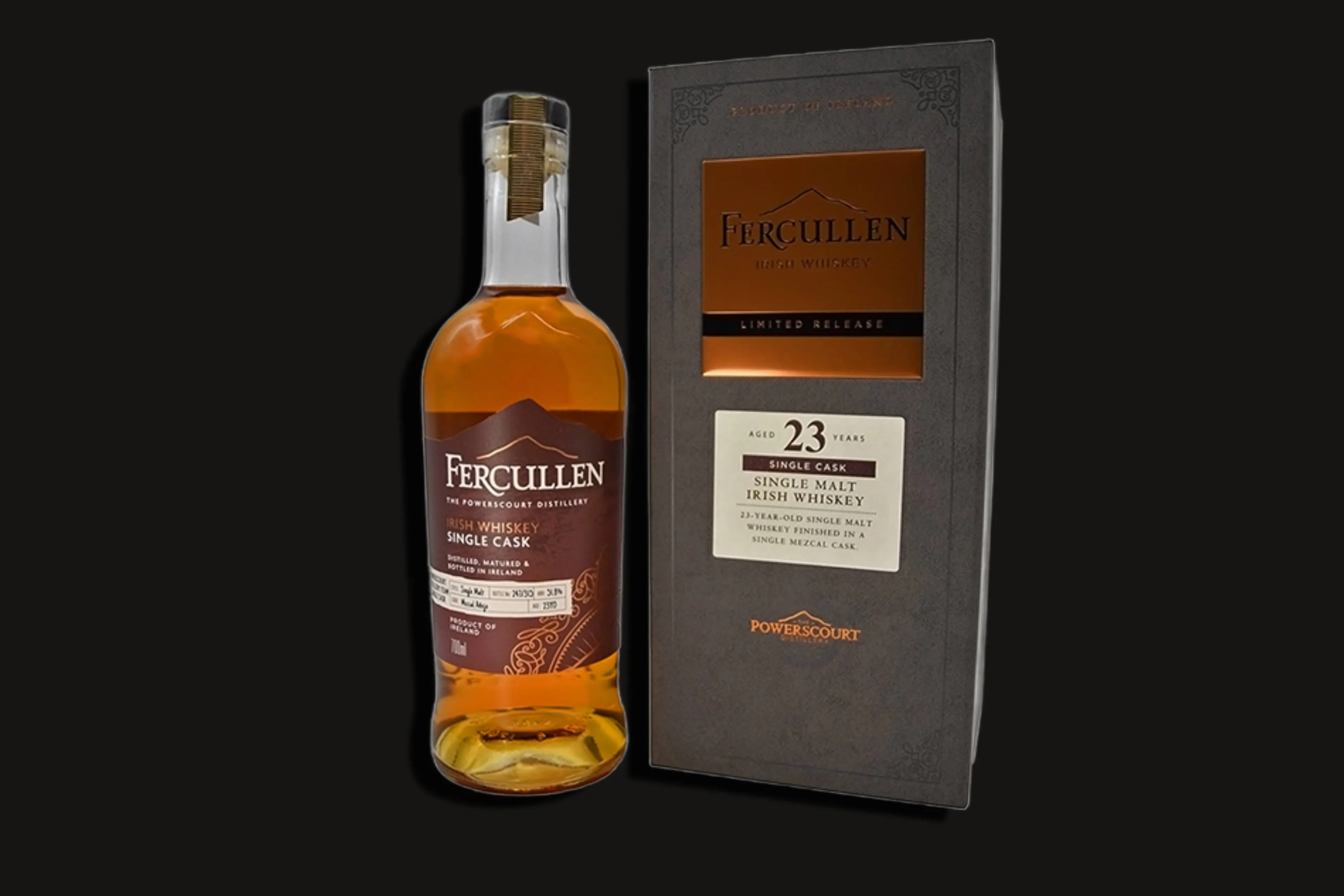 Powerscourt Distillery onthult gelimiteerde Fercullen whiskey uit een Mezcal vat