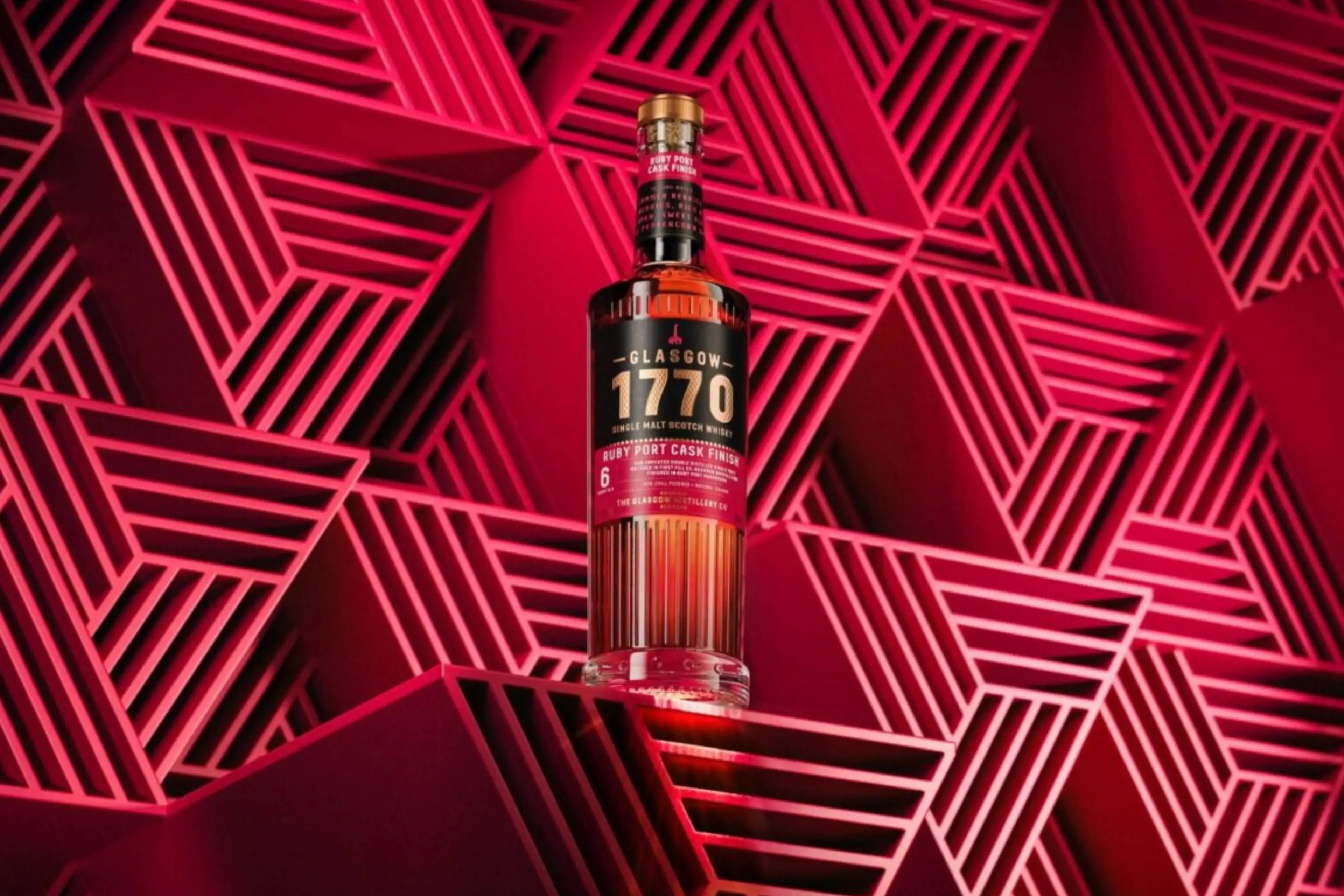 Glasgow Distillery 1770 ruby port cask finish 6 year old whisky