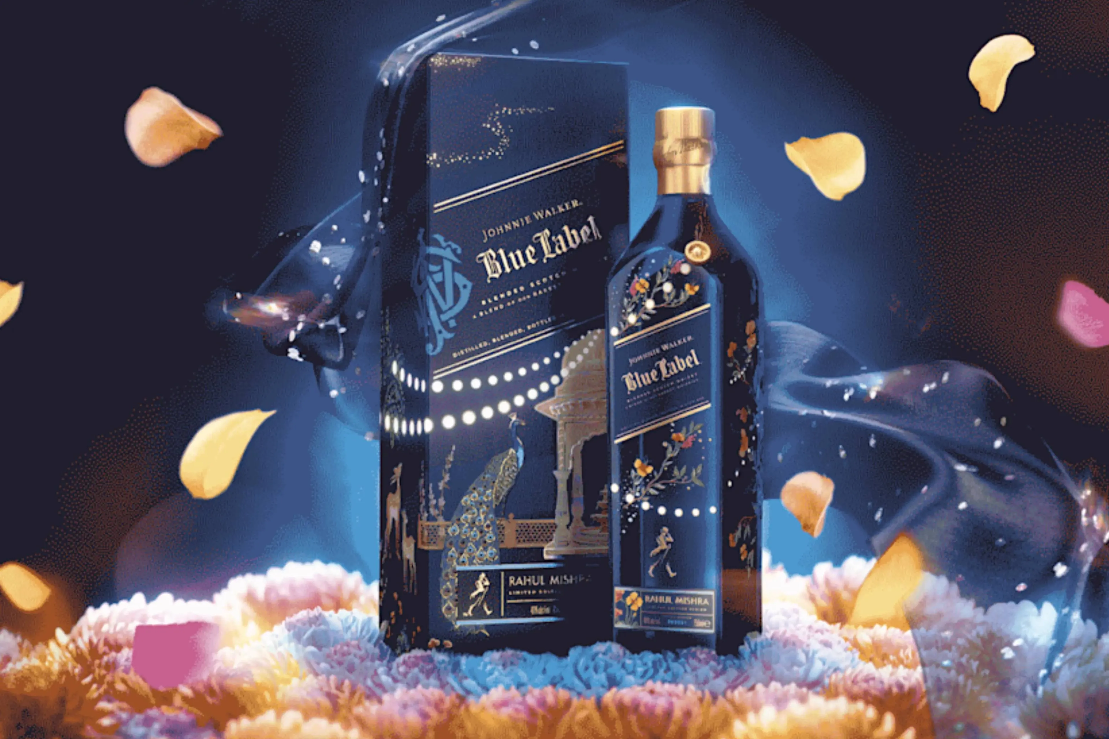 Johnnie Walker Blue Label x Rahul Mishra whisky