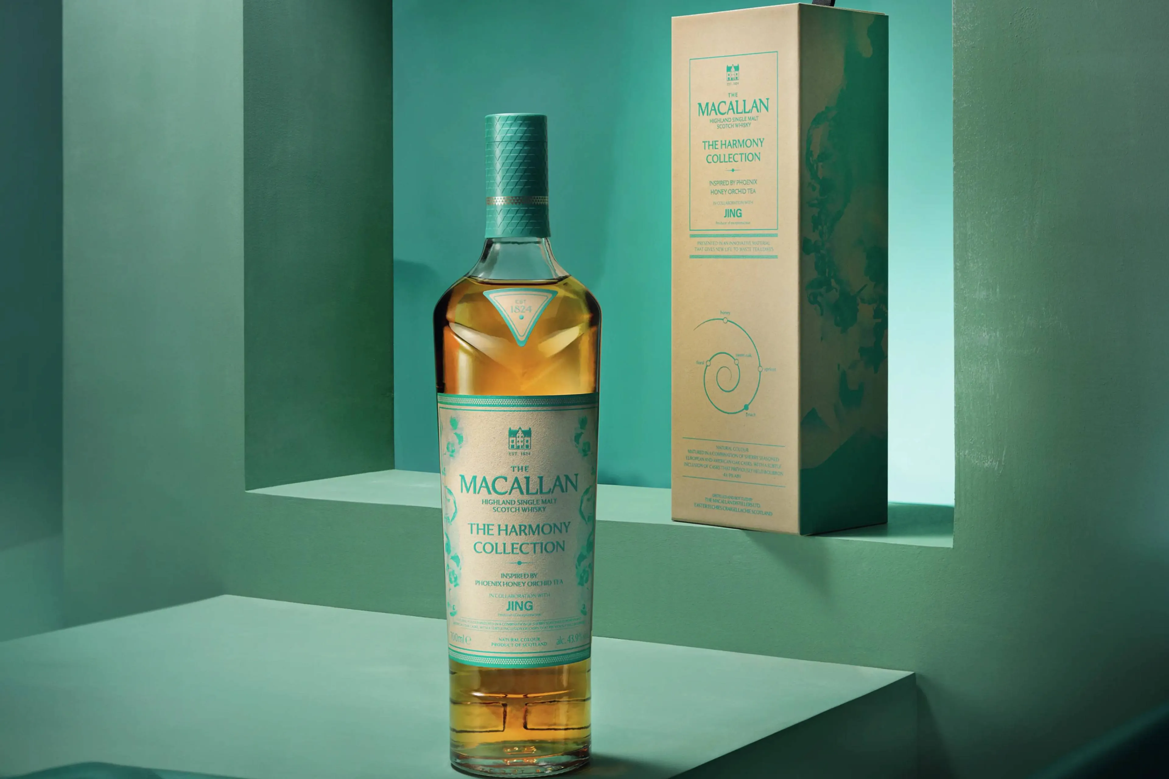 The Macallan Harmony Collection JING whisky Phoenix Orchid Tea met box