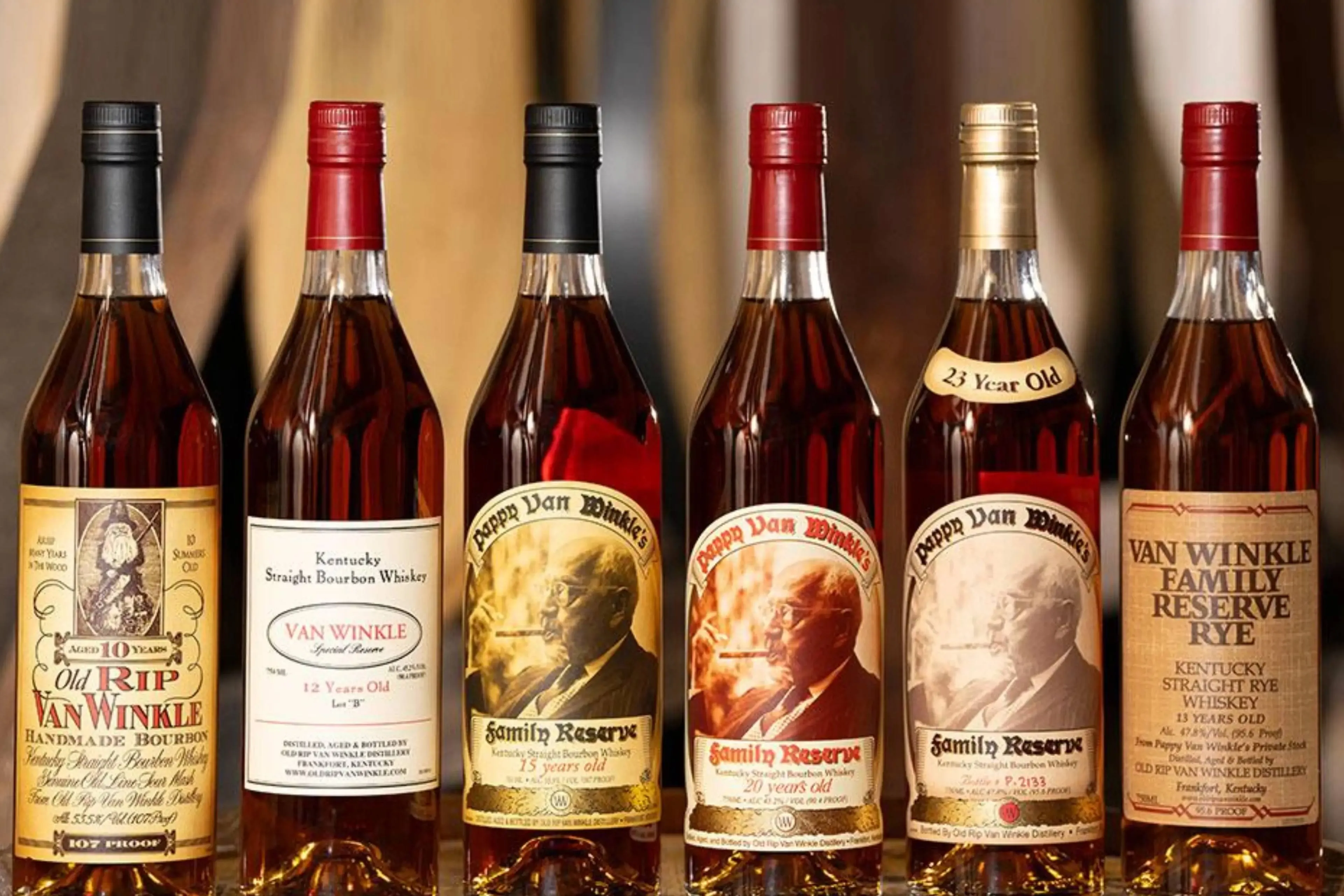 Pappy van Winkle 2025 COllection whiskeys