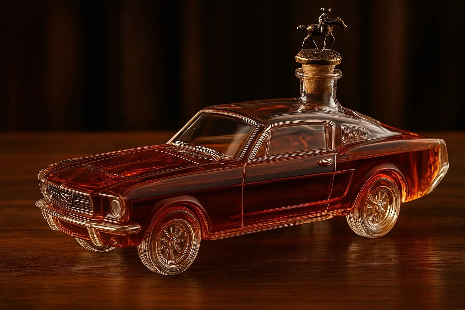 Mustang karaf met Blanton erop