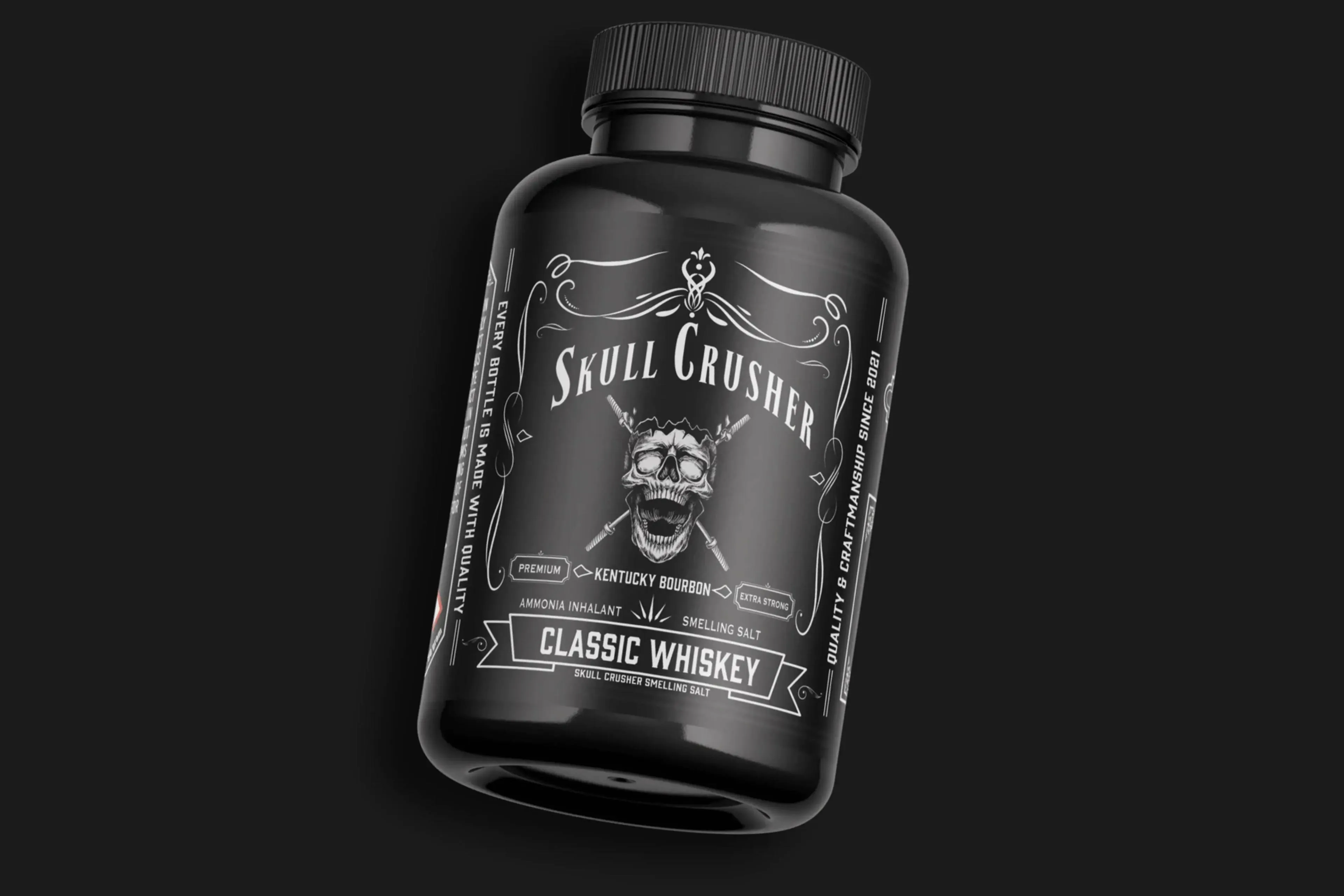 Bizar ‘whiskyproduct’ te koop: Skull Crusher Smelling Salt met Classic Whiskey-geur