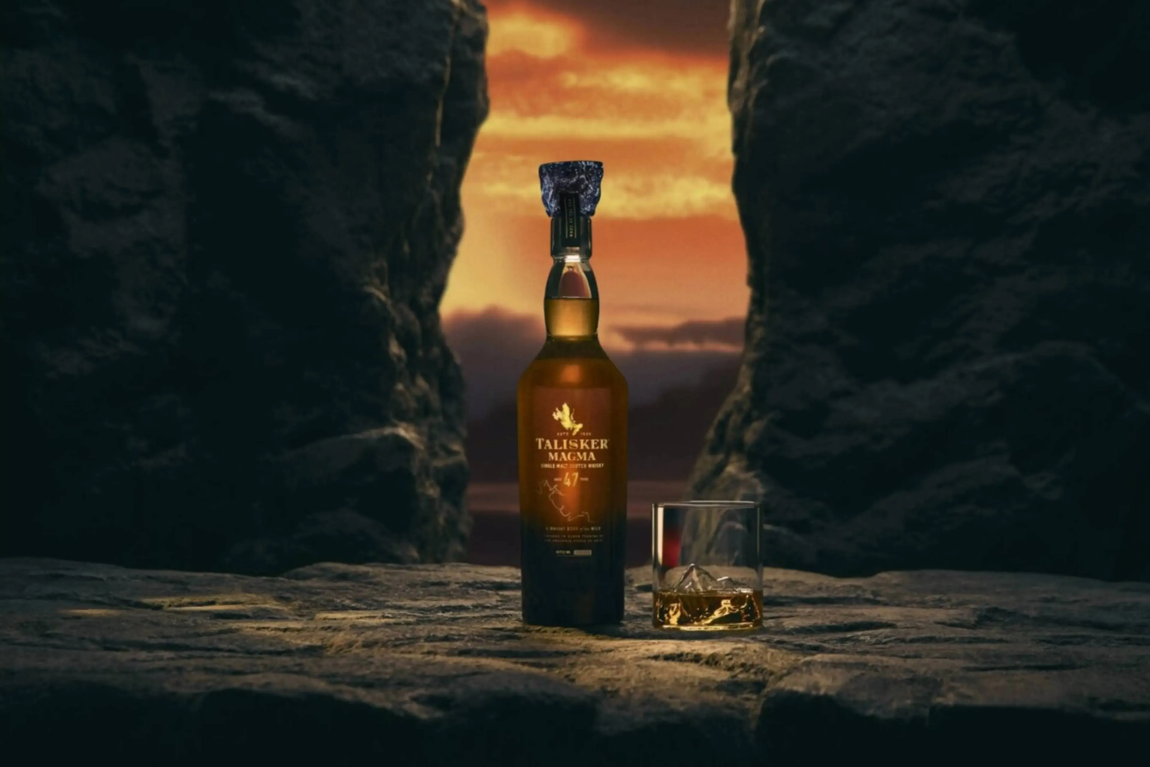 Talisker unveils a 47-year-old whisky finished with volcanic lavastones